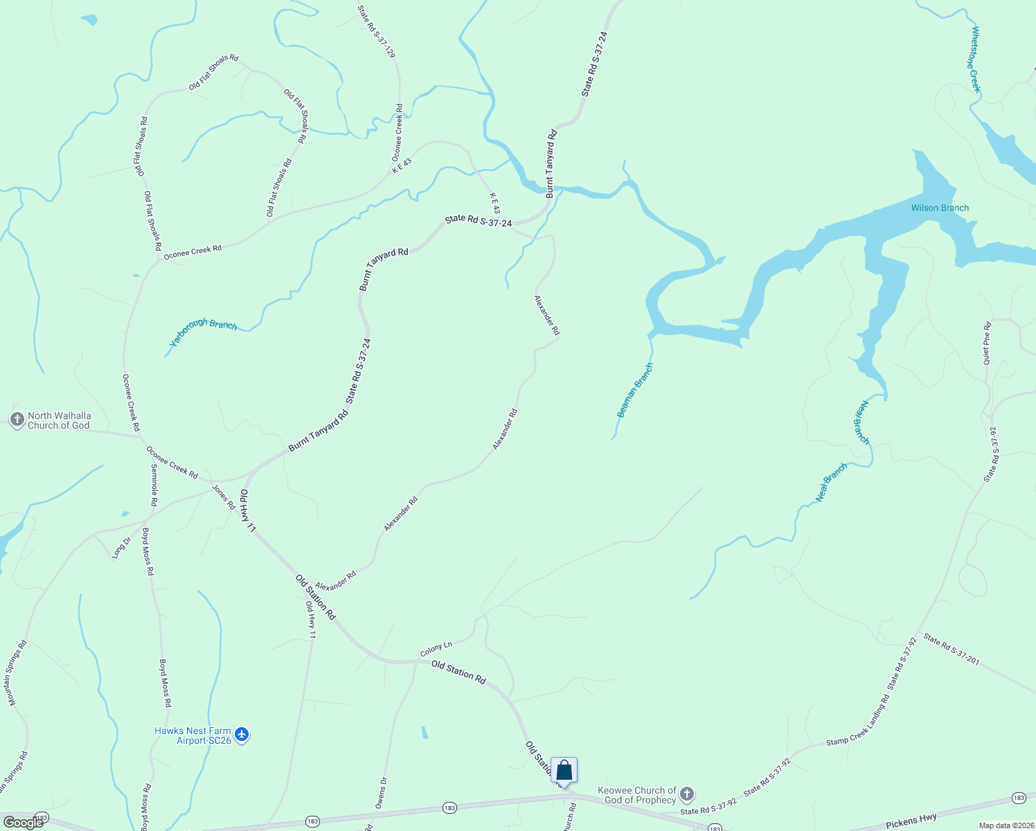 map of restaurants, bars, coffee shops, grocery stores, and more near in Keowee Key