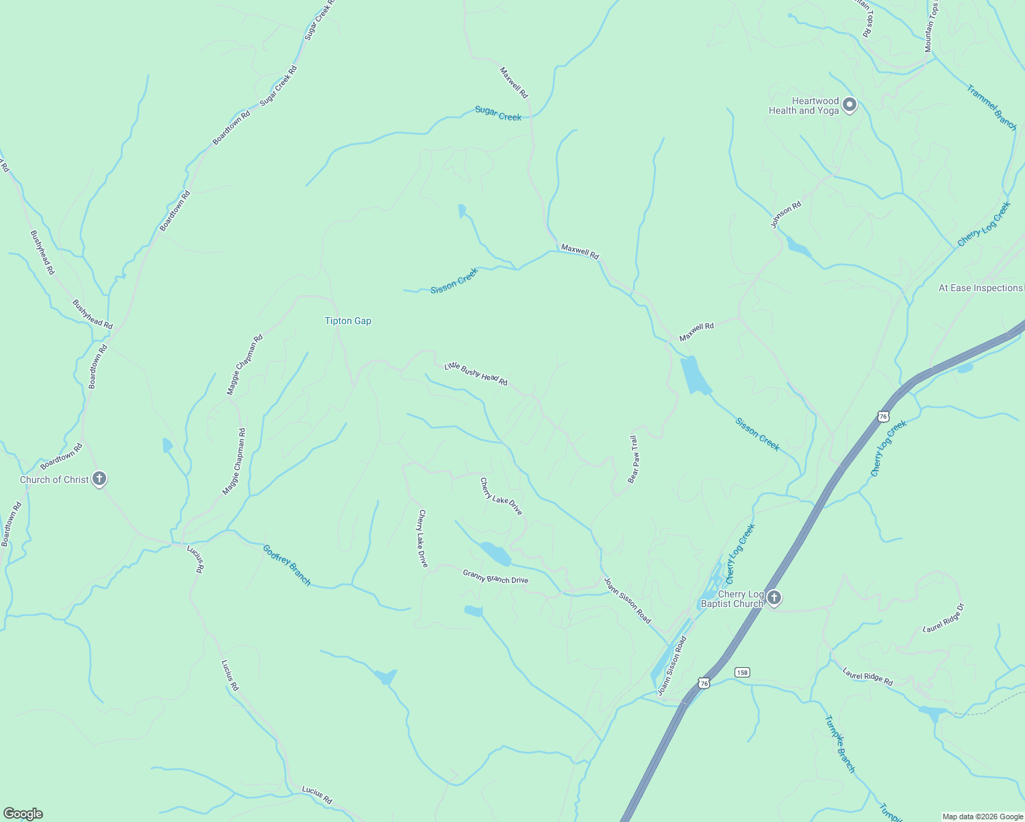 map of restaurants, bars, coffee shops, grocery stores, and more near 245 Indian Rock Road in Blue Ridge