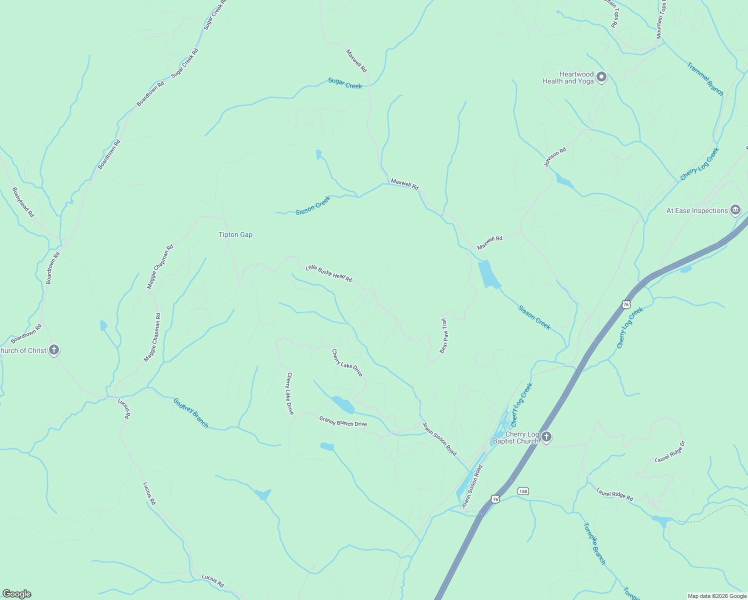 map of restaurants, bars, coffee shops, grocery stores, and more near 31 Eagle Feather Drive in Blue Ridge