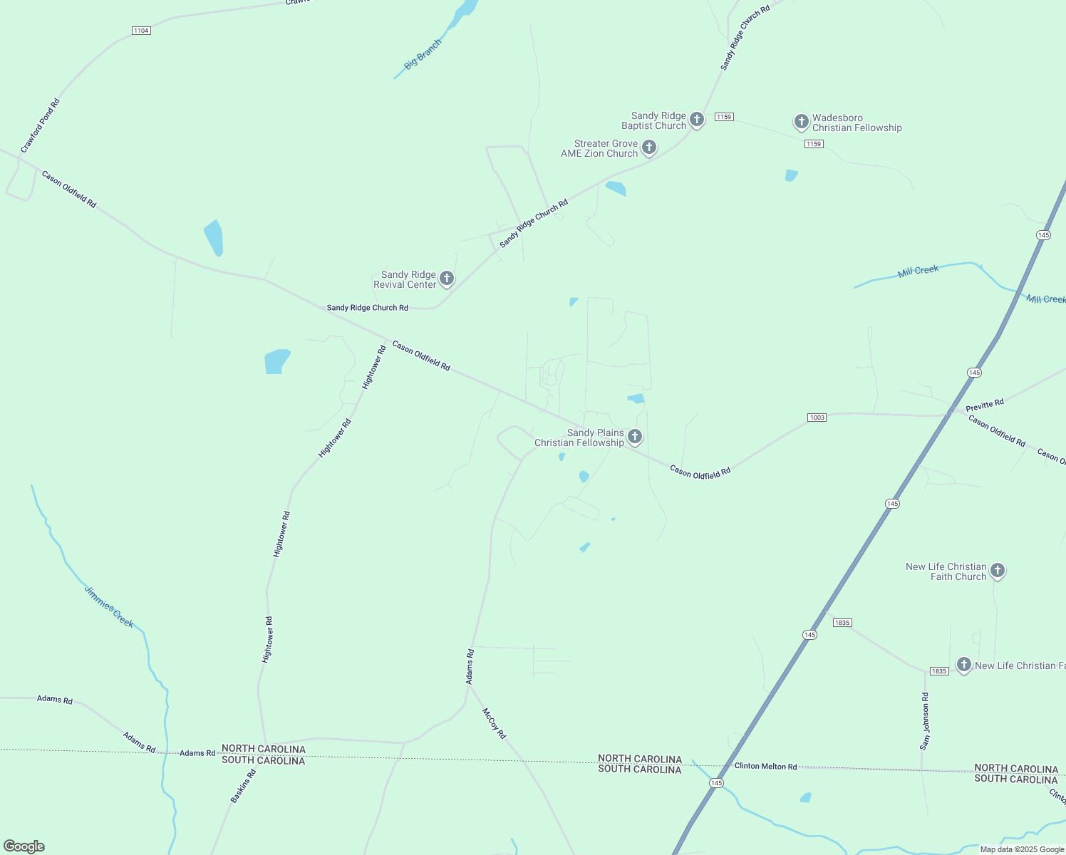 map of restaurants, bars, coffee shops, grocery stores, and more near 156 Adams Rd in Morven