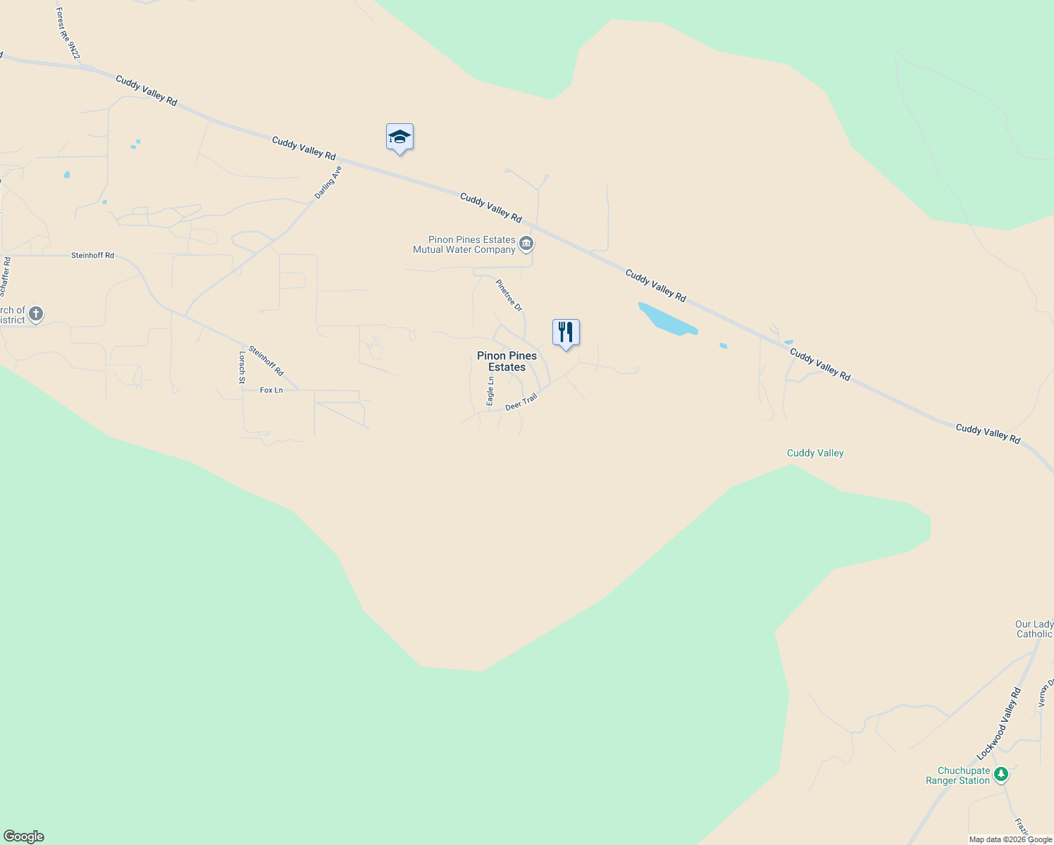 map of restaurants, bars, coffee shops, grocery stores, and more near 812 Glenbrook Drive in Frazier Park