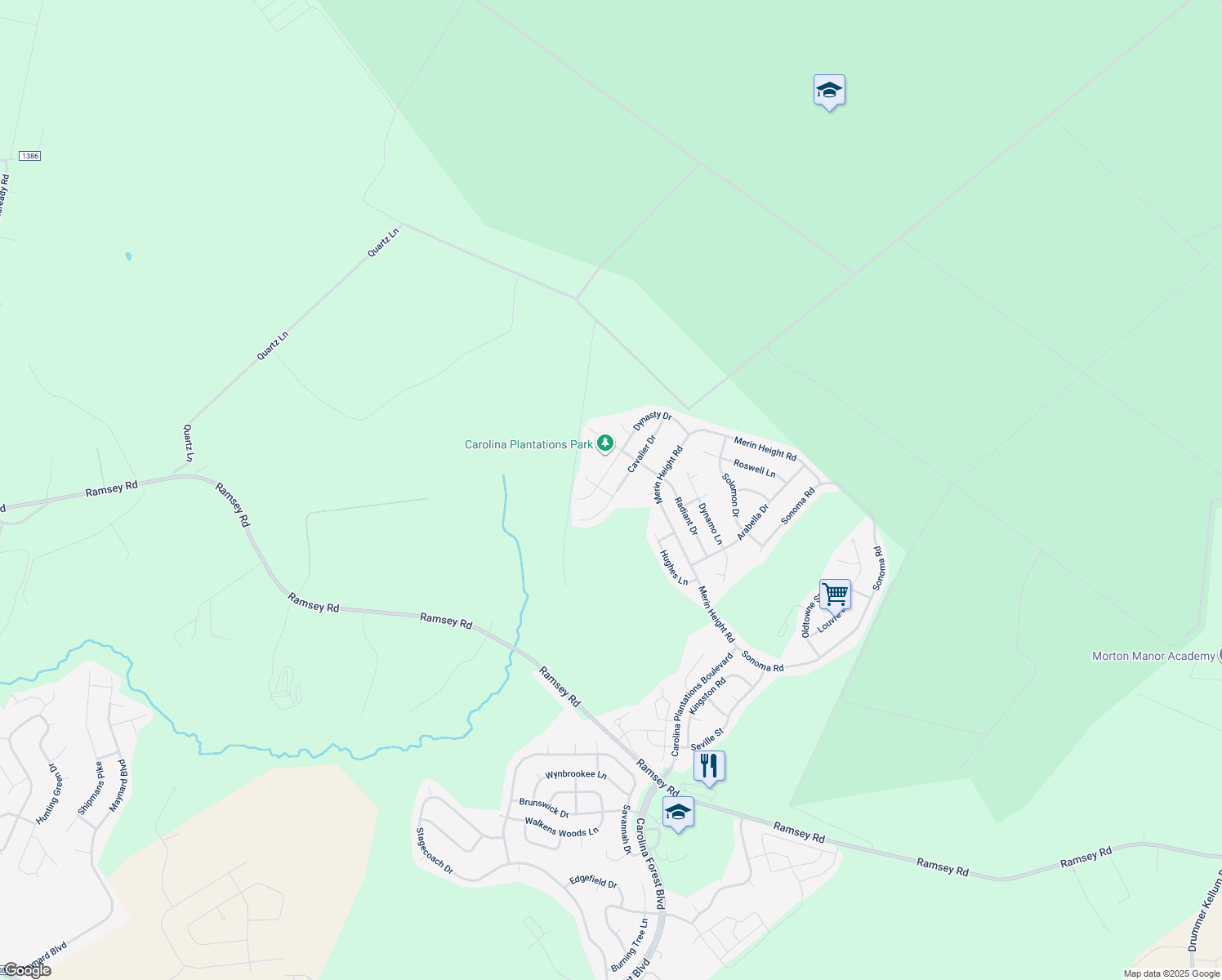 map of restaurants, bars, coffee shops, grocery stores, and more near 136 Cavalier Drive in Jacksonville
