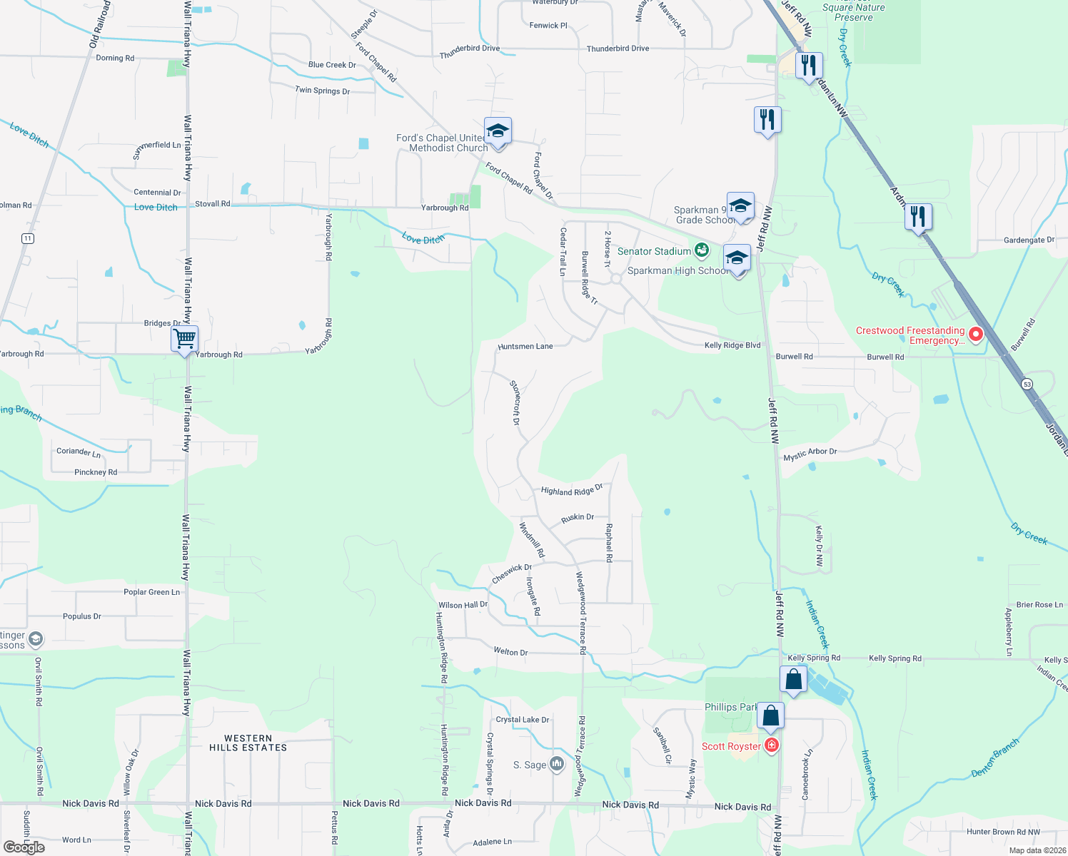 map of restaurants, bars, coffee shops, grocery stores, and more near 242 Wedgewood Terrace Rd in Madison
