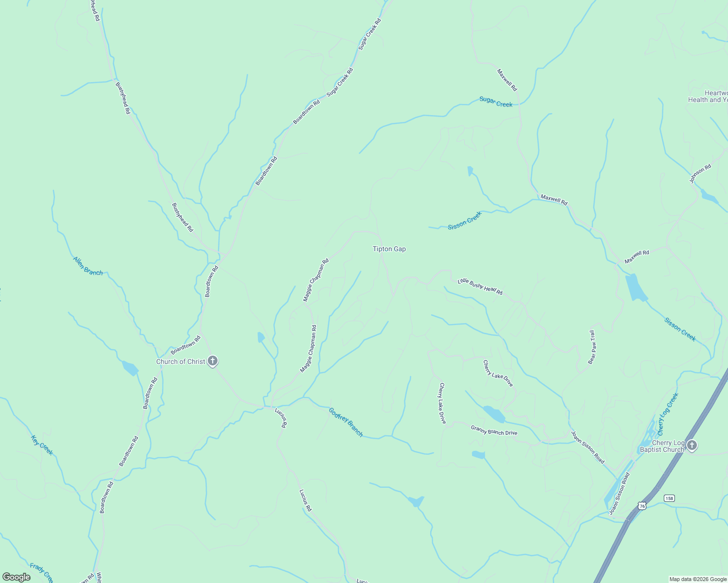 map of restaurants, bars, coffee shops, grocery stores, and more near 266 Chimney Rock Court in Blue Ridge