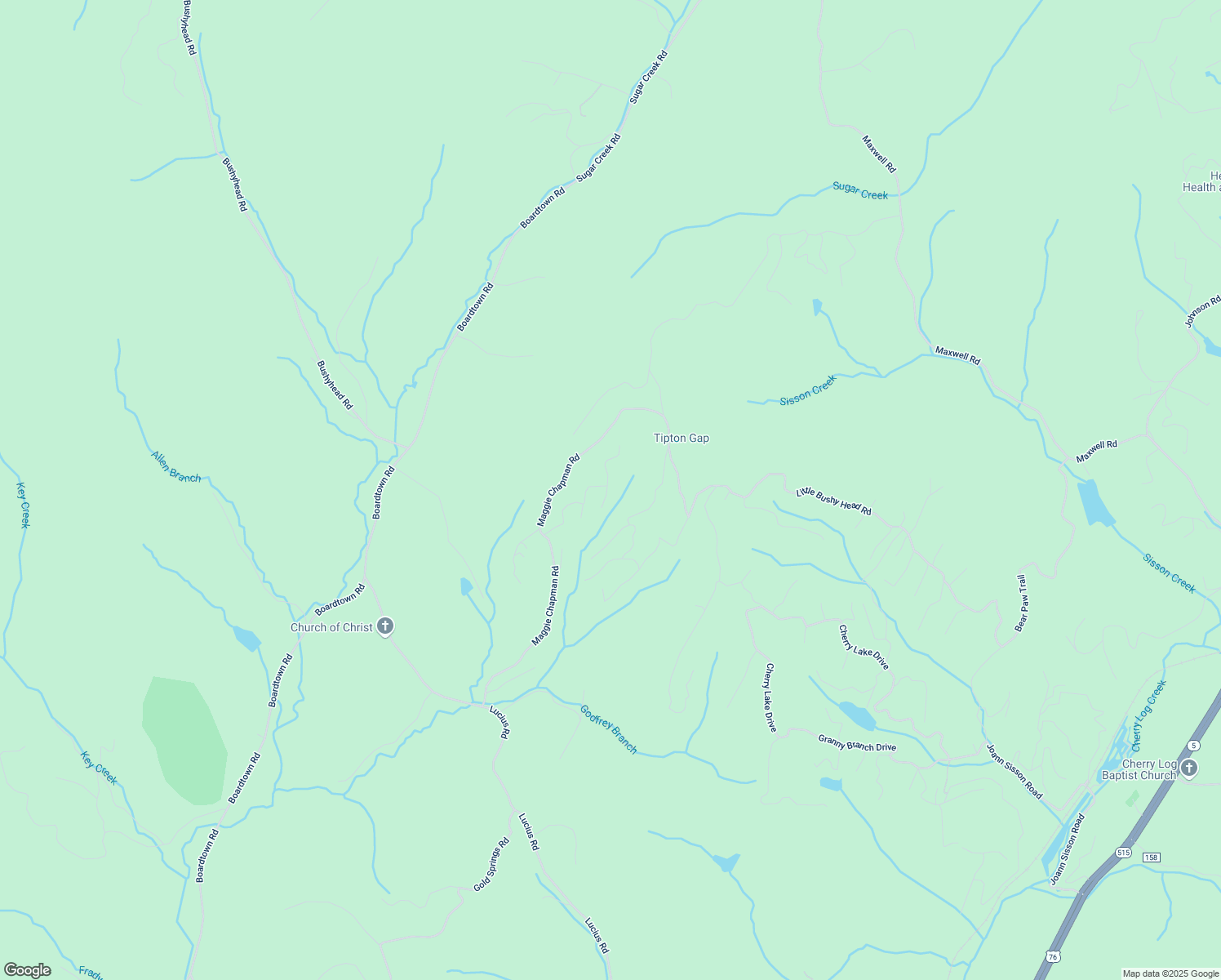 map of restaurants, bars, coffee shops, grocery stores, and more near 23 Holly Hollow Court in Cherry Log