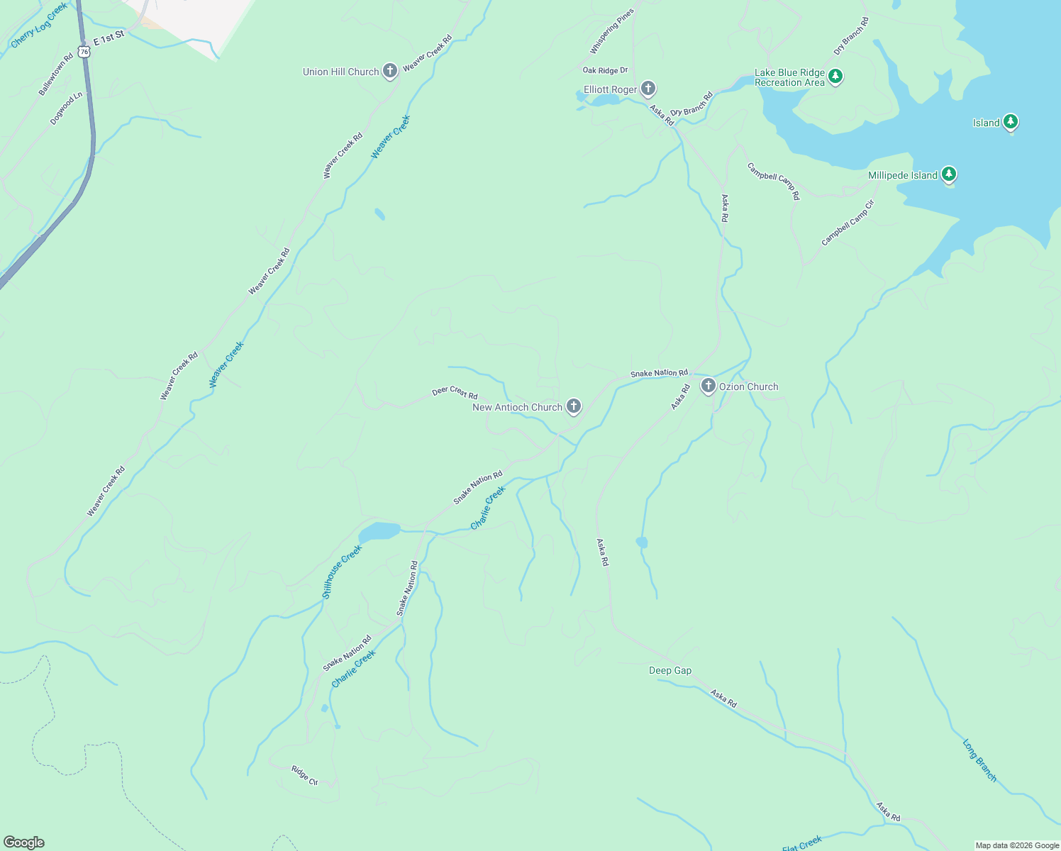 map of restaurants, bars, coffee shops, grocery stores, and more near in Fannin County