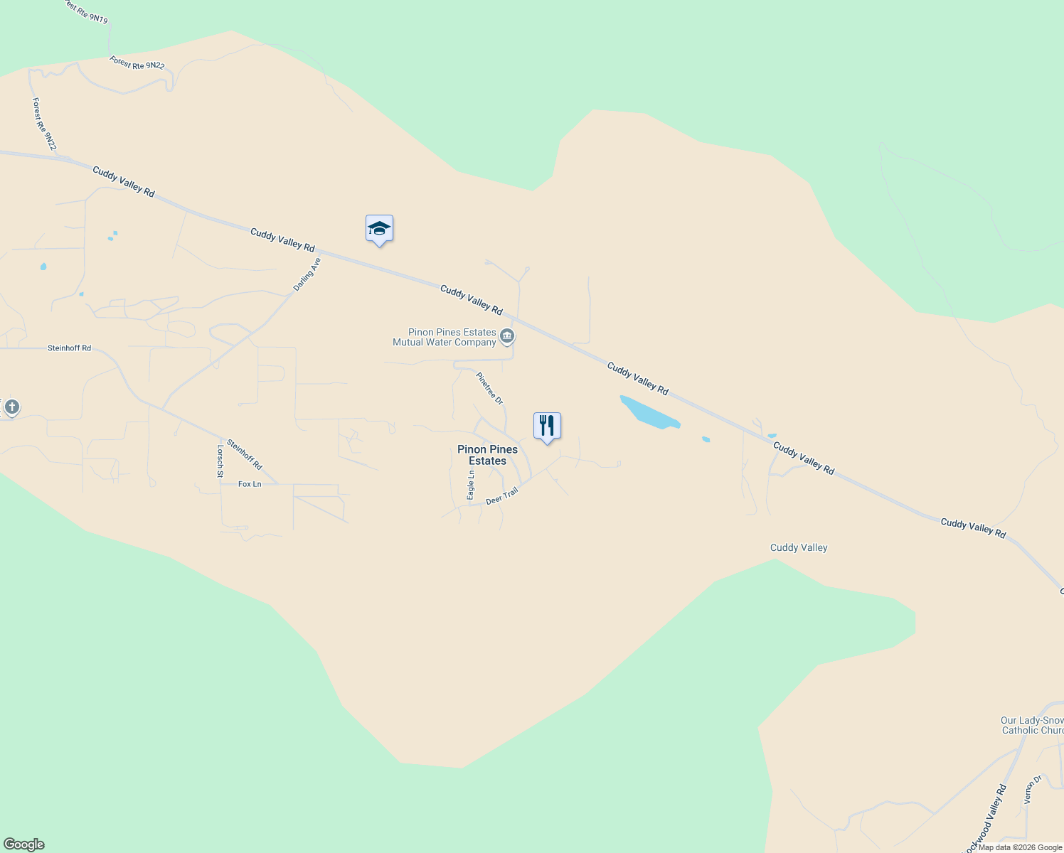 map of restaurants, bars, coffee shops, grocery stores, and more near 1132 Hut Court in Frazier Park