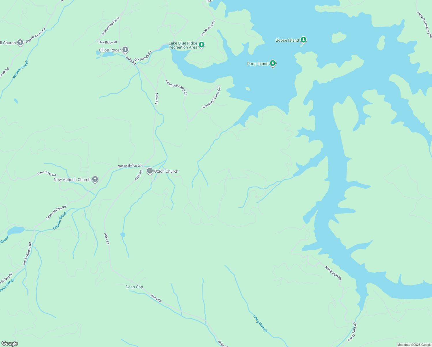 map of restaurants, bars, coffee shops, grocery stores, and more near 1132 Green Ridge Road in Blue Ridge