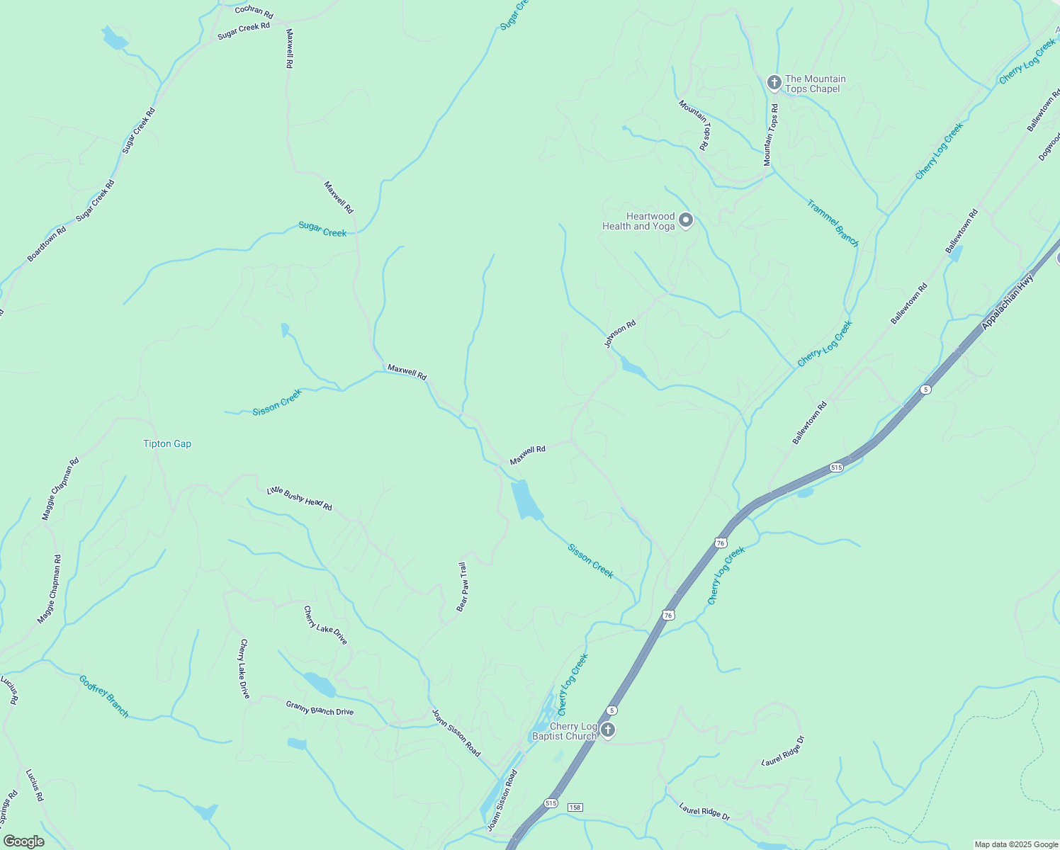 map of restaurants, bars, coffee shops, grocery stores, and more near 1989 Maxwell Road in Blue Ridge