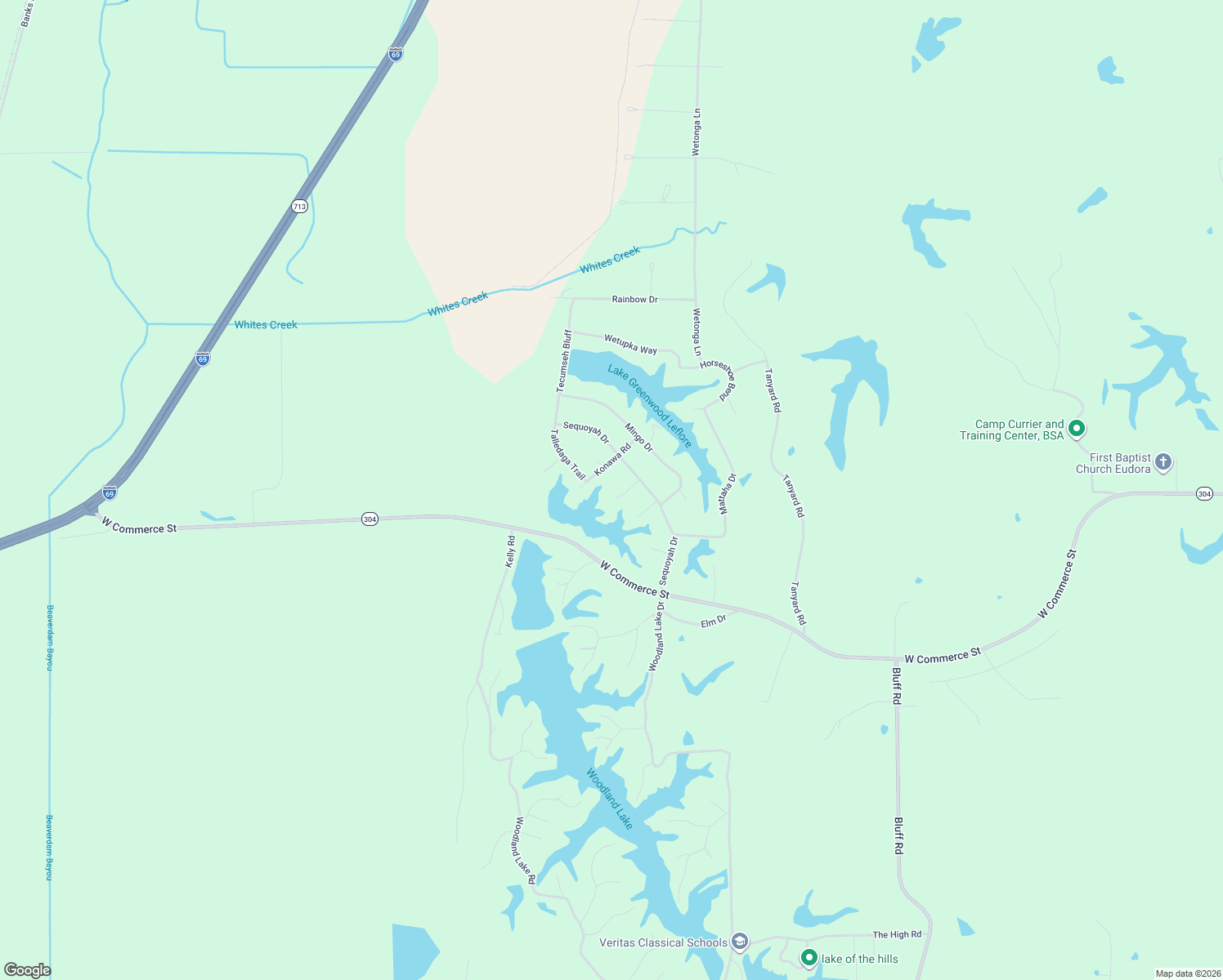 map of restaurants, bars, coffee shops, grocery stores, and more near 2003 Keowee Cove in Hernando