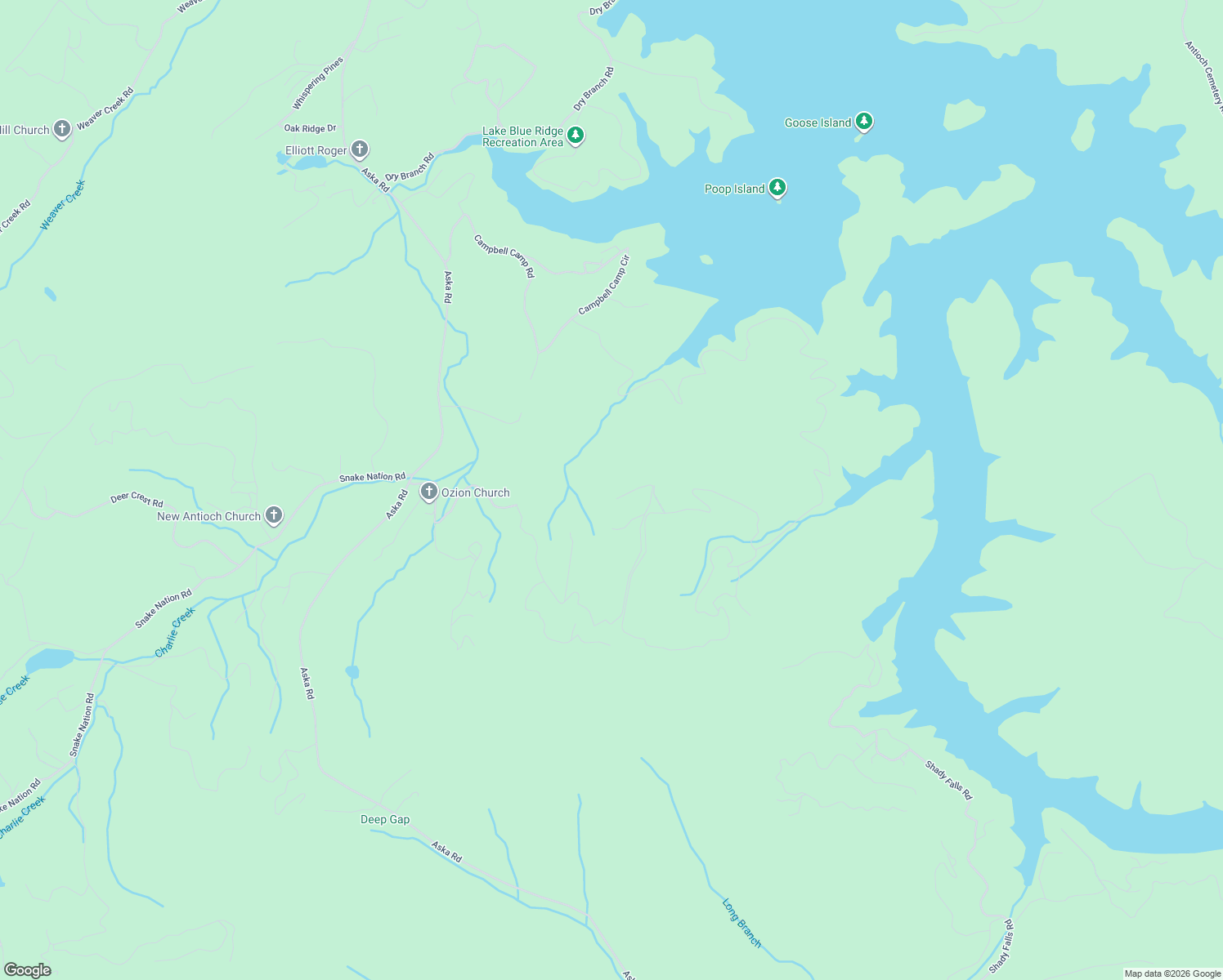 map of restaurants, bars, coffee shops, grocery stores, and more near 1132 Green Ridge Road in Blue Ridge