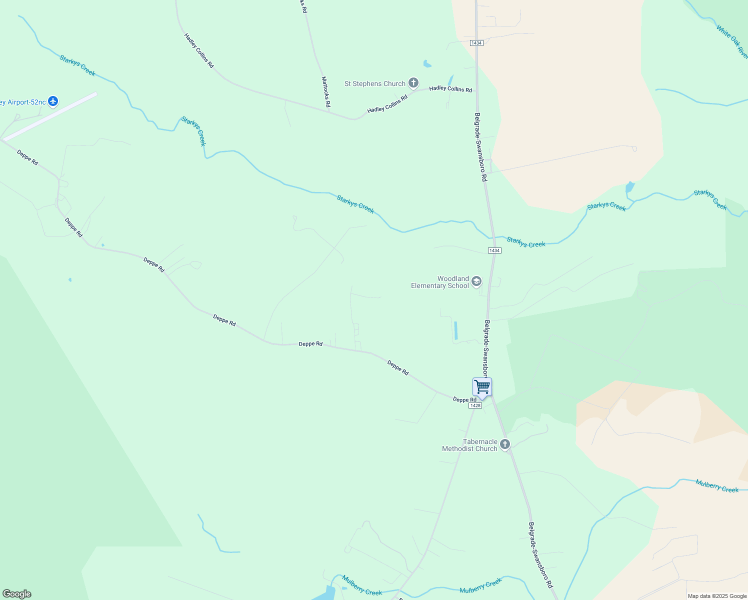 map of restaurants, bars, coffee shops, grocery stores, and more near 128 Bucks Branch Lane in Maysville