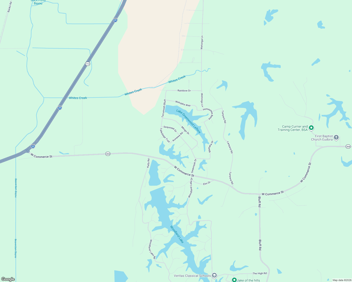 map of restaurants, bars, coffee shops, grocery stores, and more near 2003 Keowee Cove in Hernando