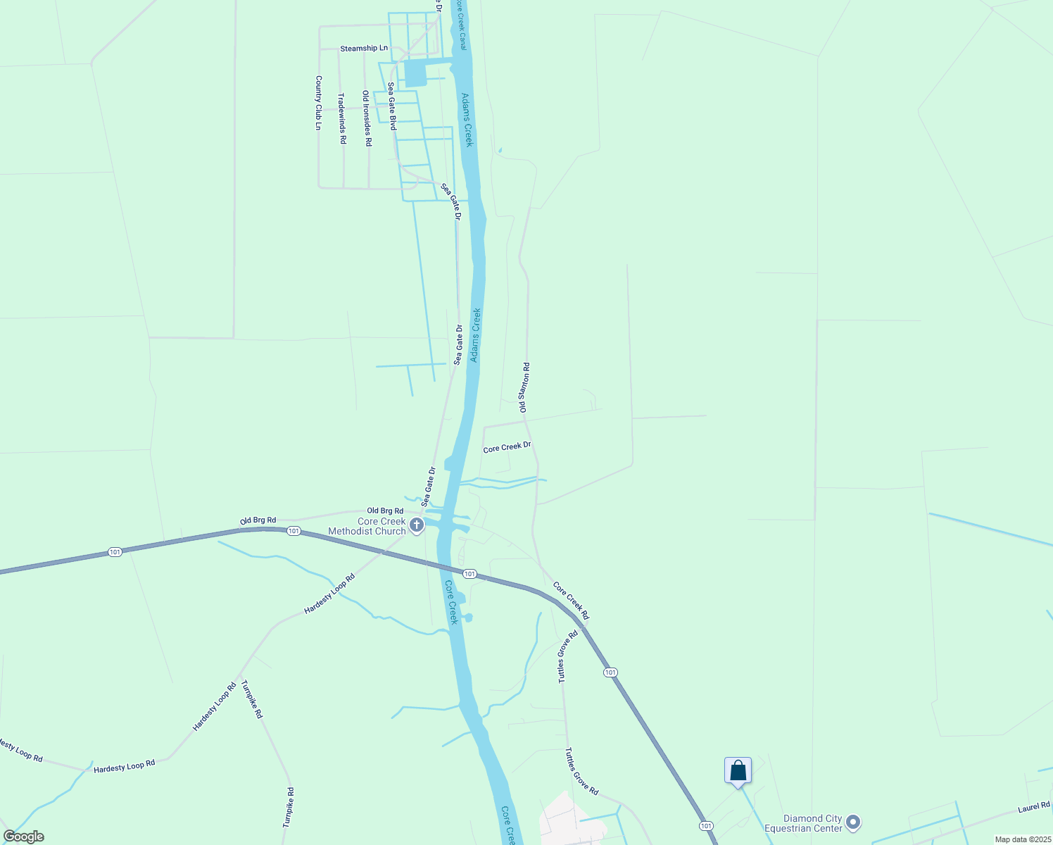 map of restaurants, bars, coffee shops, grocery stores, and more near 300 Old Stanton Rd in Beaufort
