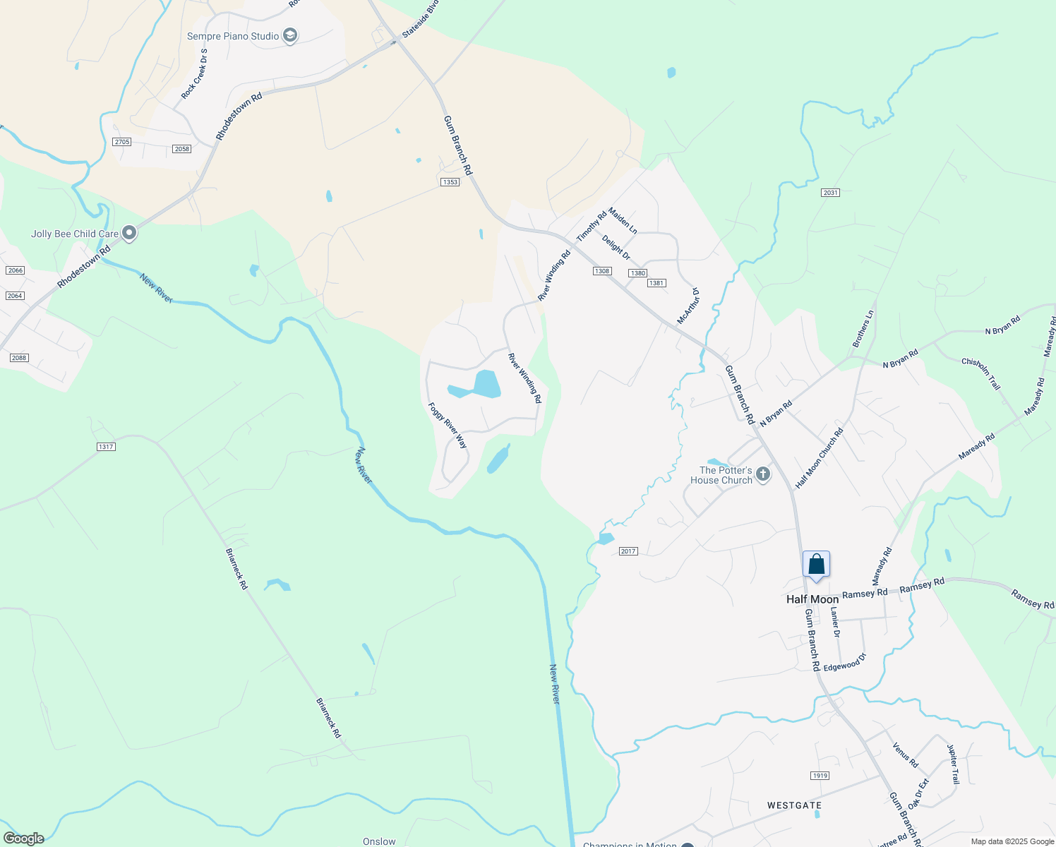 map of restaurants, bars, coffee shops, grocery stores, and more near 201 River Winding Road in Jacksonville