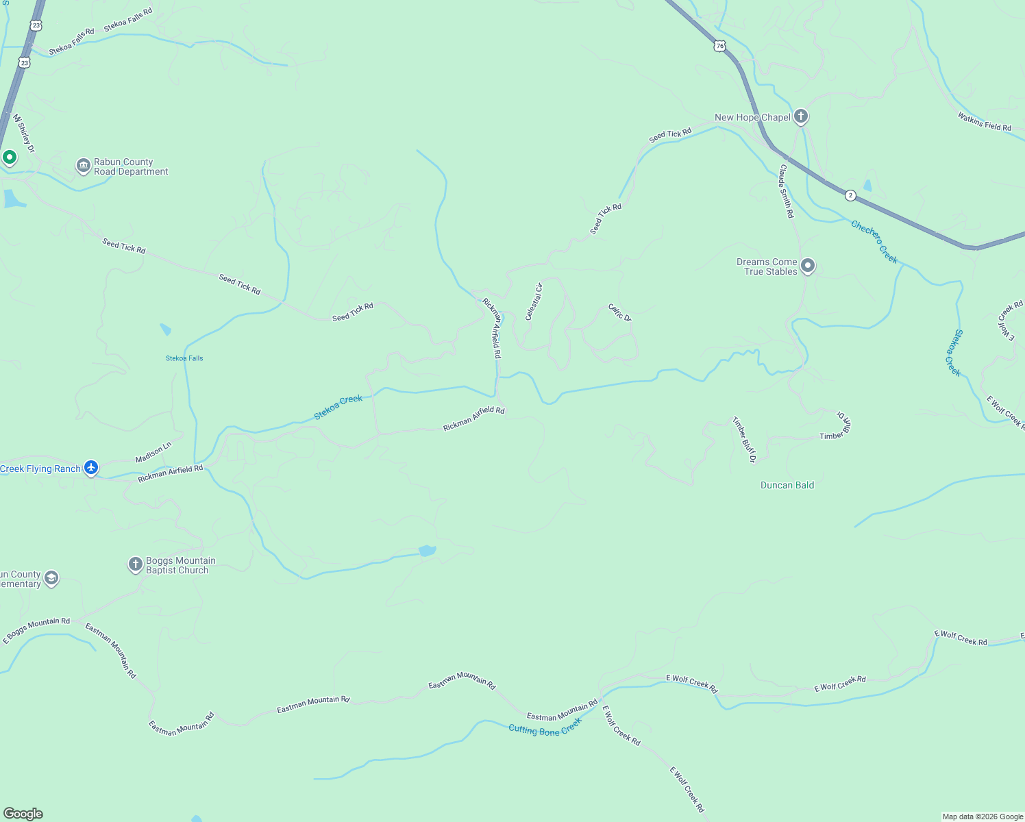 map of restaurants, bars, coffee shops, grocery stores, and more near 2528 Rickman Airfield Road in Clayton