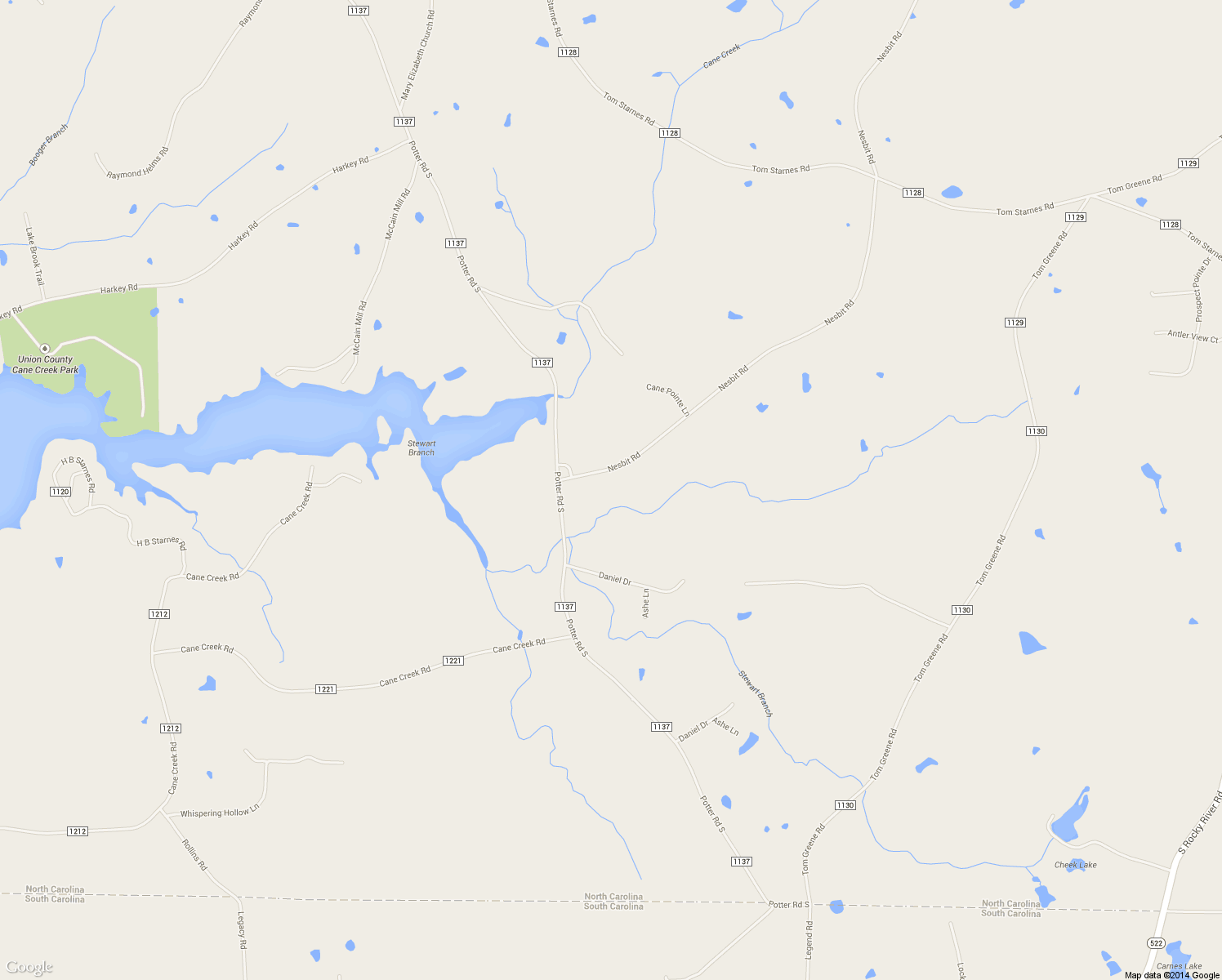 map of restaurants, bars, coffee shops, grocery stores, and more near 7207 Nesbit Road in Waxhaw