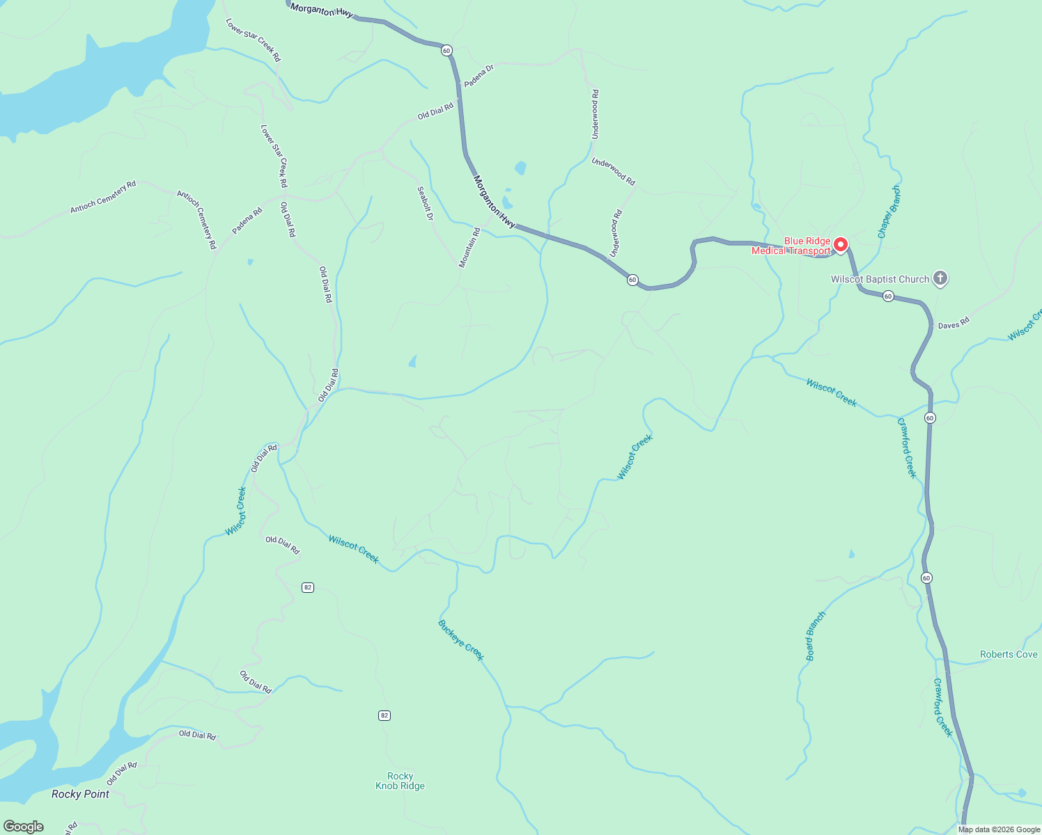 map of restaurants, bars, coffee shops, grocery stores, and more near 634 Tipton Springs Road in Morganton