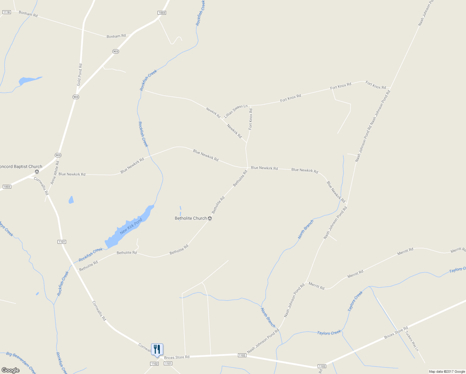map of restaurants, bars, coffee shops, grocery stores, and more near 138 Betholite Road in Magnolia