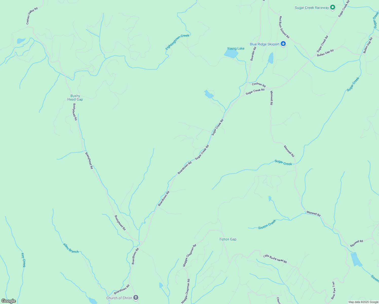 map of restaurants, bars, coffee shops, grocery stores, and more near 172 Sweetwater Road in Blue Ridge