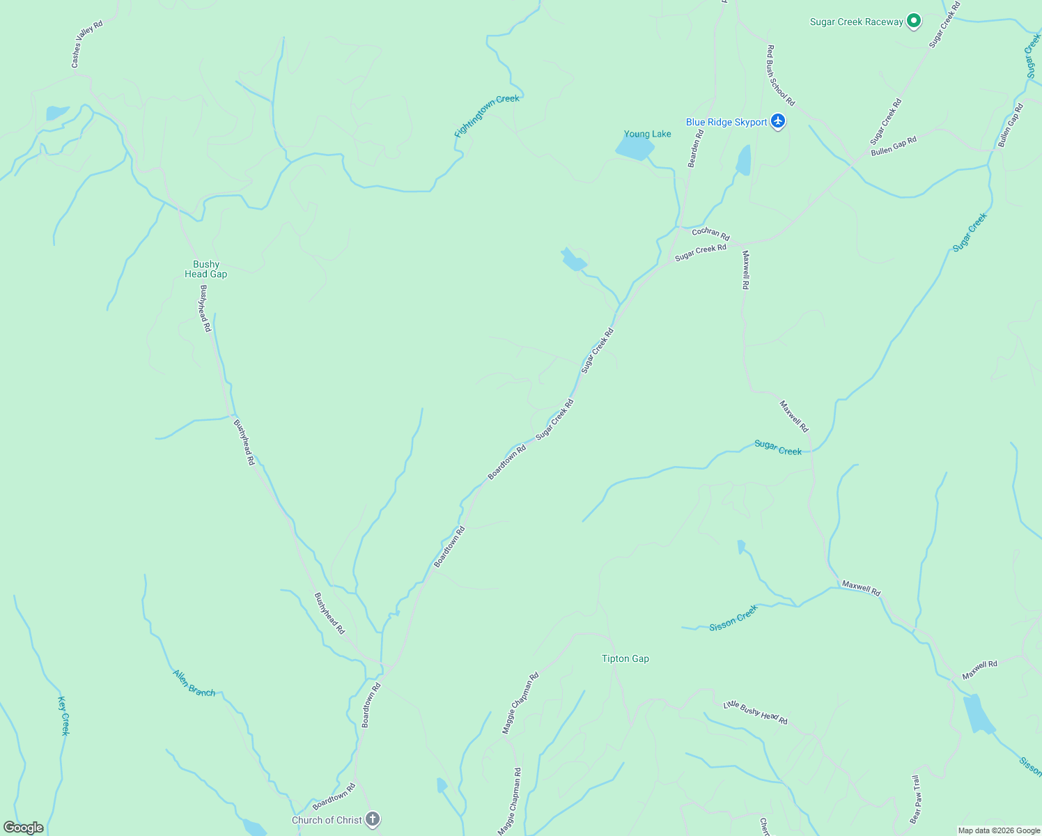 map of restaurants, bars, coffee shops, grocery stores, and more near 220 Sweetwater Road in Blue Ridge