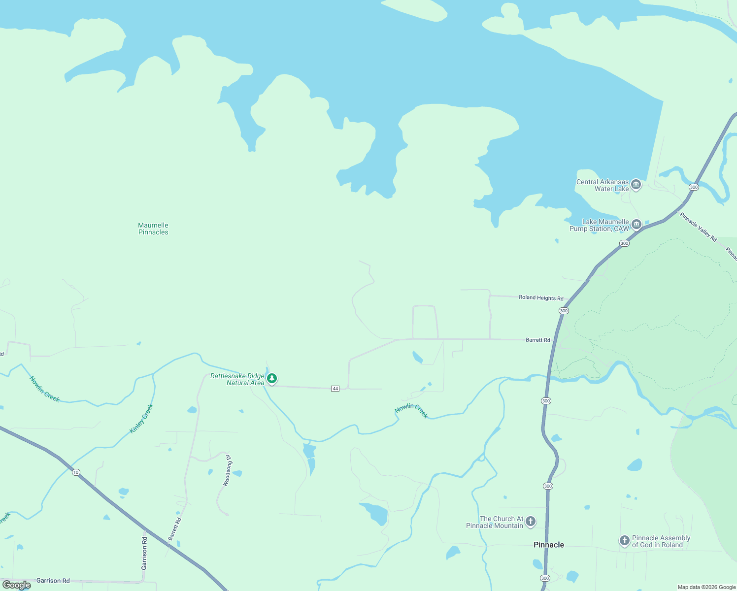 map of restaurants, bars, coffee shops, grocery stores, and more near 10730 Old Arkansas Drive in Roland
