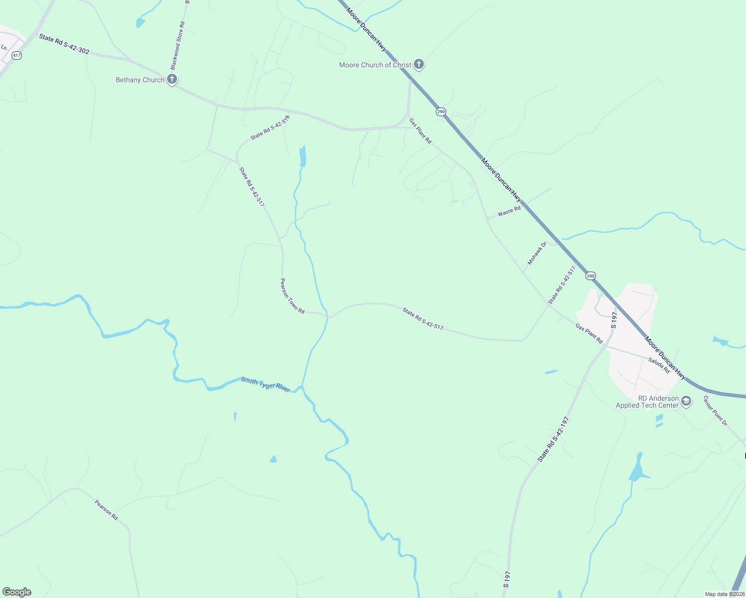 map of restaurants, bars, coffee shops, grocery stores, and more near 610 Pearson Town Road in Moore