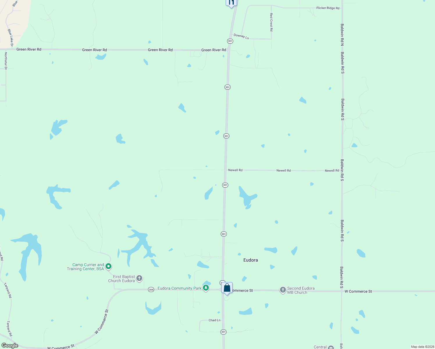 map of restaurants, bars, coffee shops, grocery stores, and more near 8995 Newell Road in Lake Cormorant