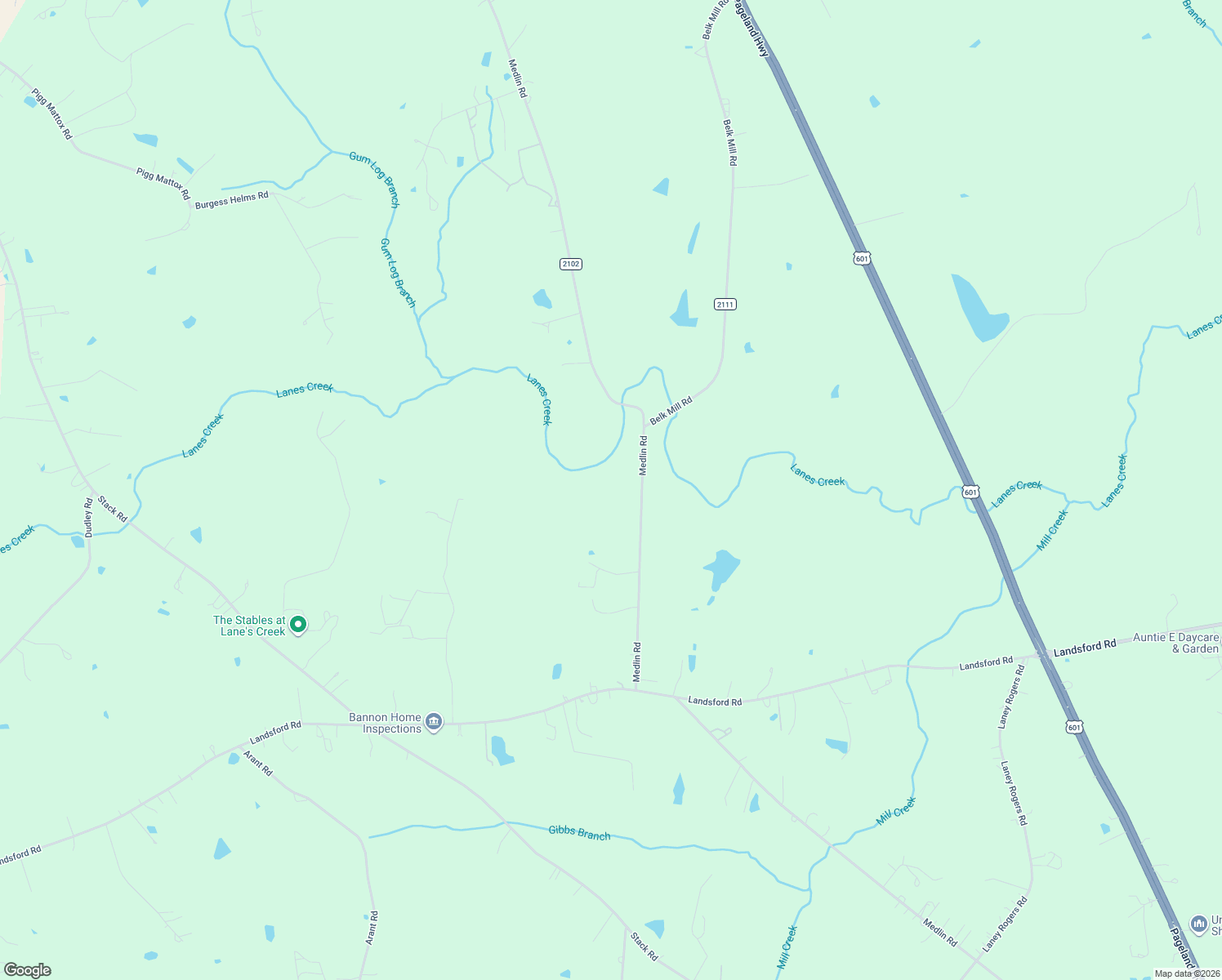 map of restaurants, bars, coffee shops, grocery stores, and more near 6502 Medlin Road in Monroe