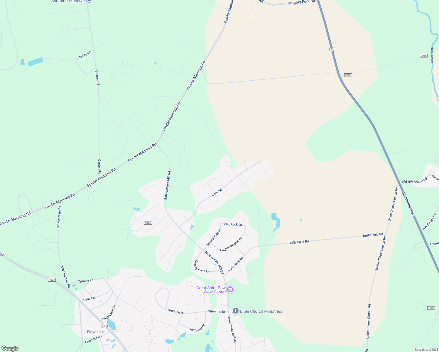 map of restaurants, bars, coffee shops, grocery stores, and more near 204 Reef Lane in Richlands