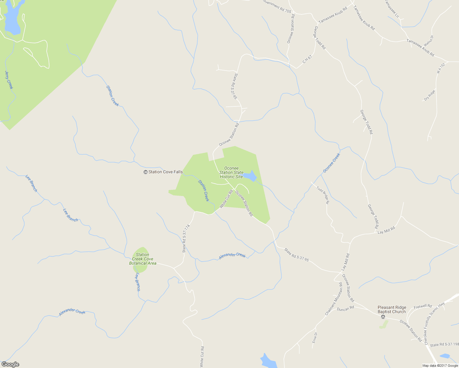 map of restaurants, bars, coffee shops, grocery stores, and more near 651 Oconee Station Road in Walhalla