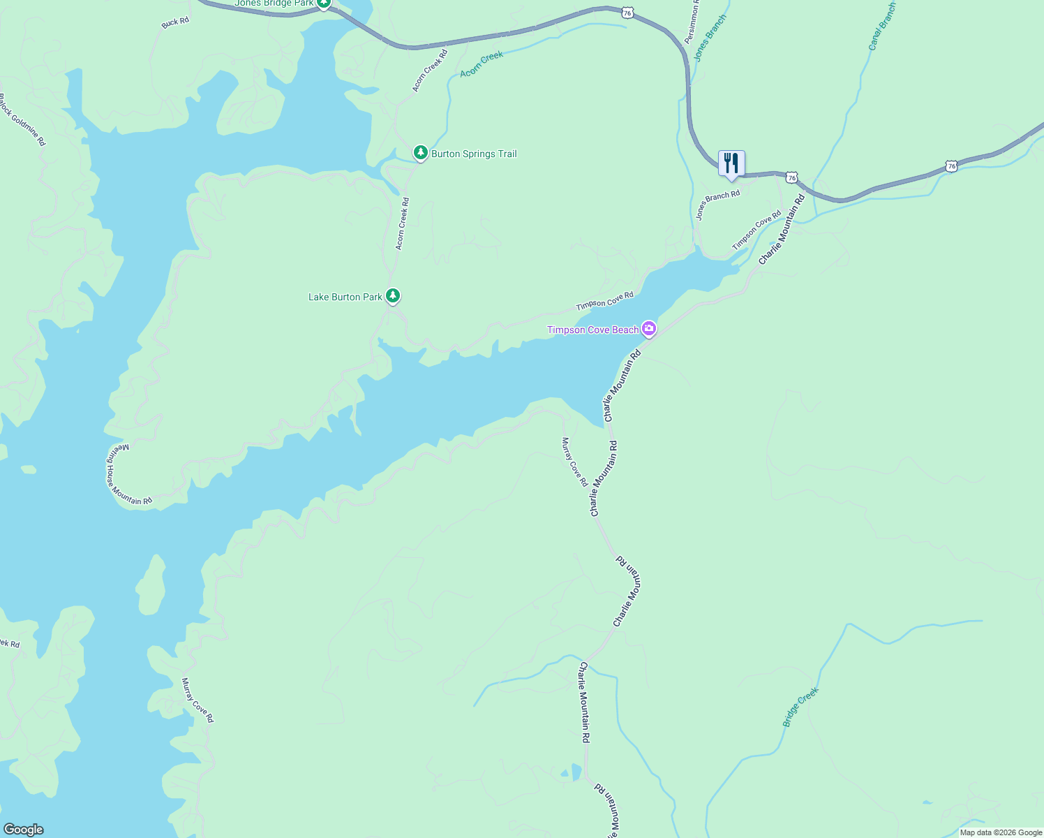 map of restaurants, bars, coffee shops, grocery stores, and more near 466 Murray Cove Road in Tiger