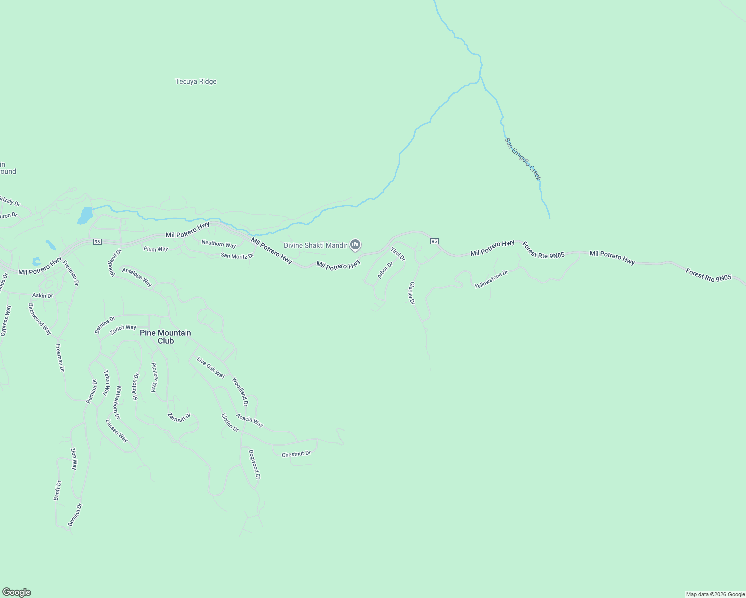 map of restaurants, bars, coffee shops, grocery stores, and more near 14704 Pinehurst Drive in Frazier Park