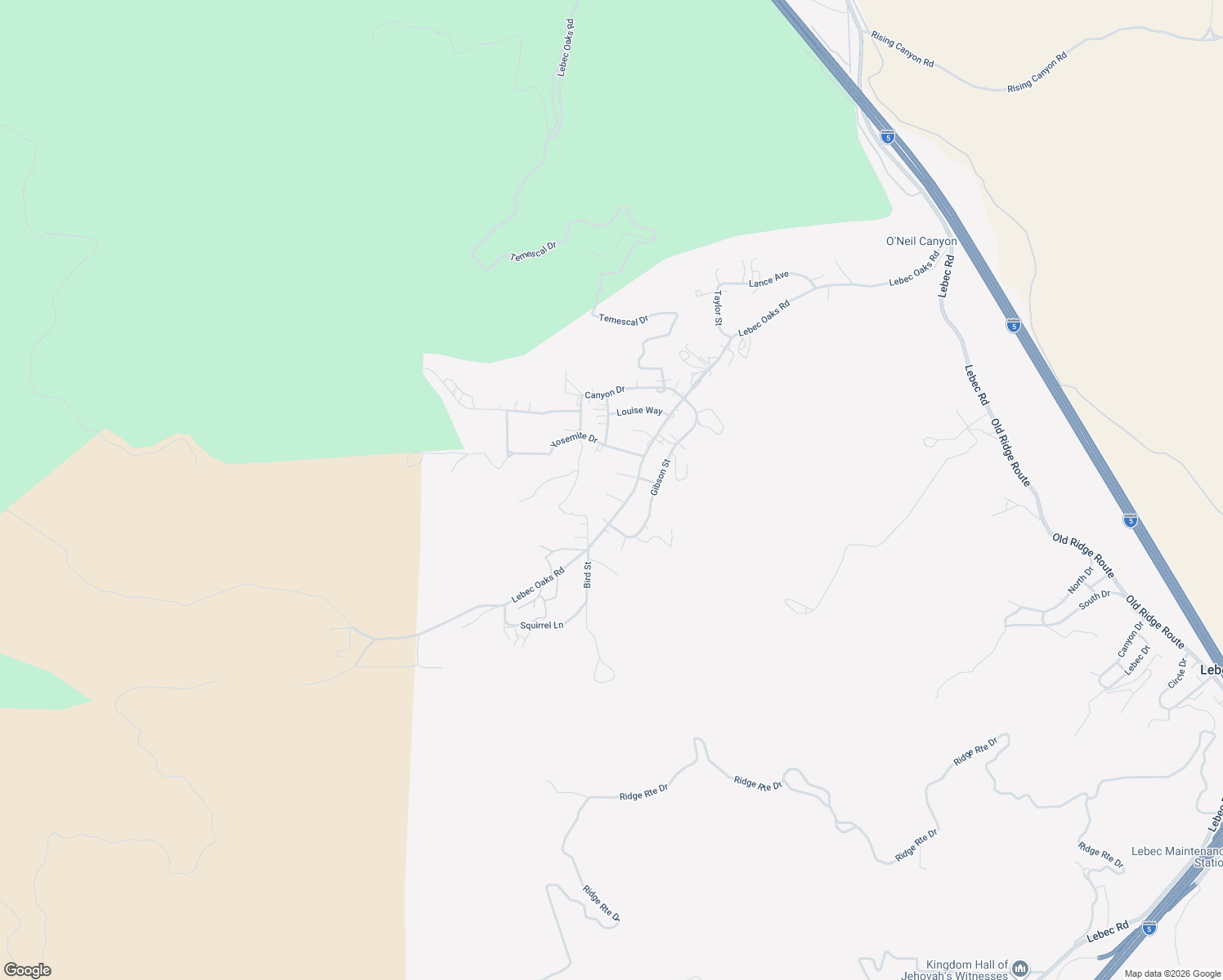 map of restaurants, bars, coffee shops, grocery stores, and more near 912 Starr Court in Frazier Park