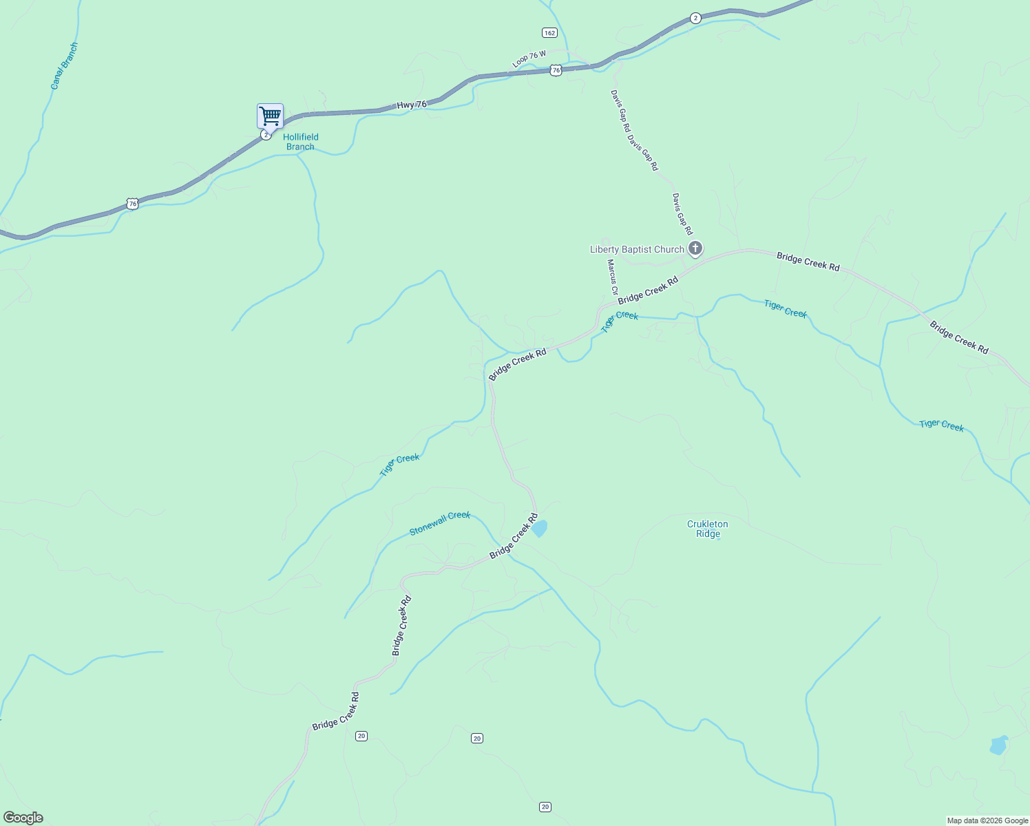 map of restaurants, bars, coffee shops, grocery stores, and more near 37 Nevada Lane in Tiger