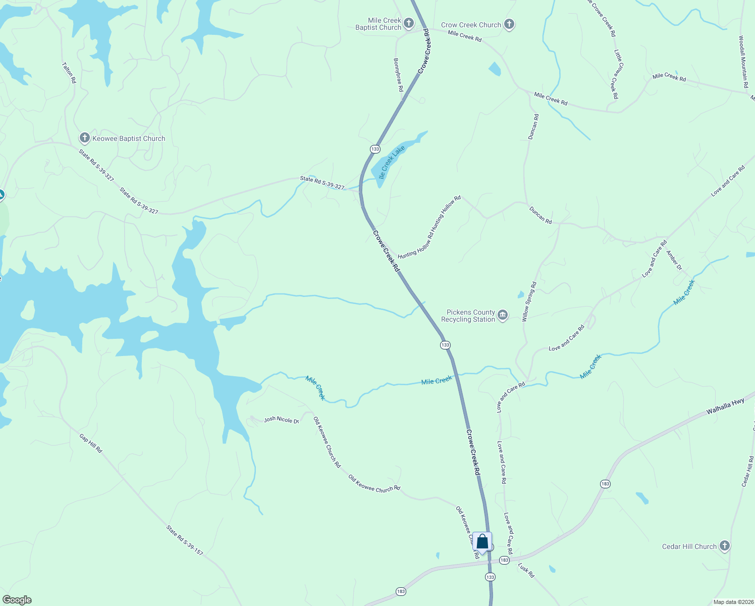 map of restaurants, bars, coffee shops, grocery stores, and more near in Six Mile