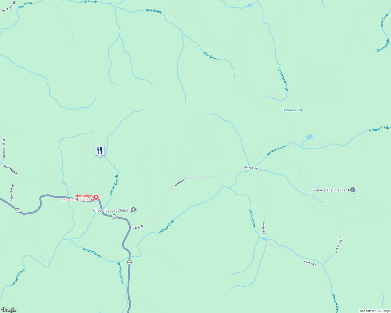 map of restaurants, bars, coffee shops, grocery stores, and more near 202 Shepherds Ridge in Morganton