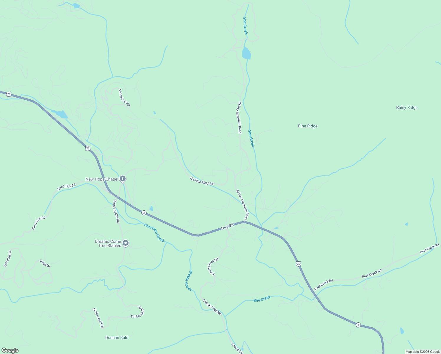 map of restaurants, bars, coffee shops, grocery stores, and more near 170 Gordon Lane in Clayton