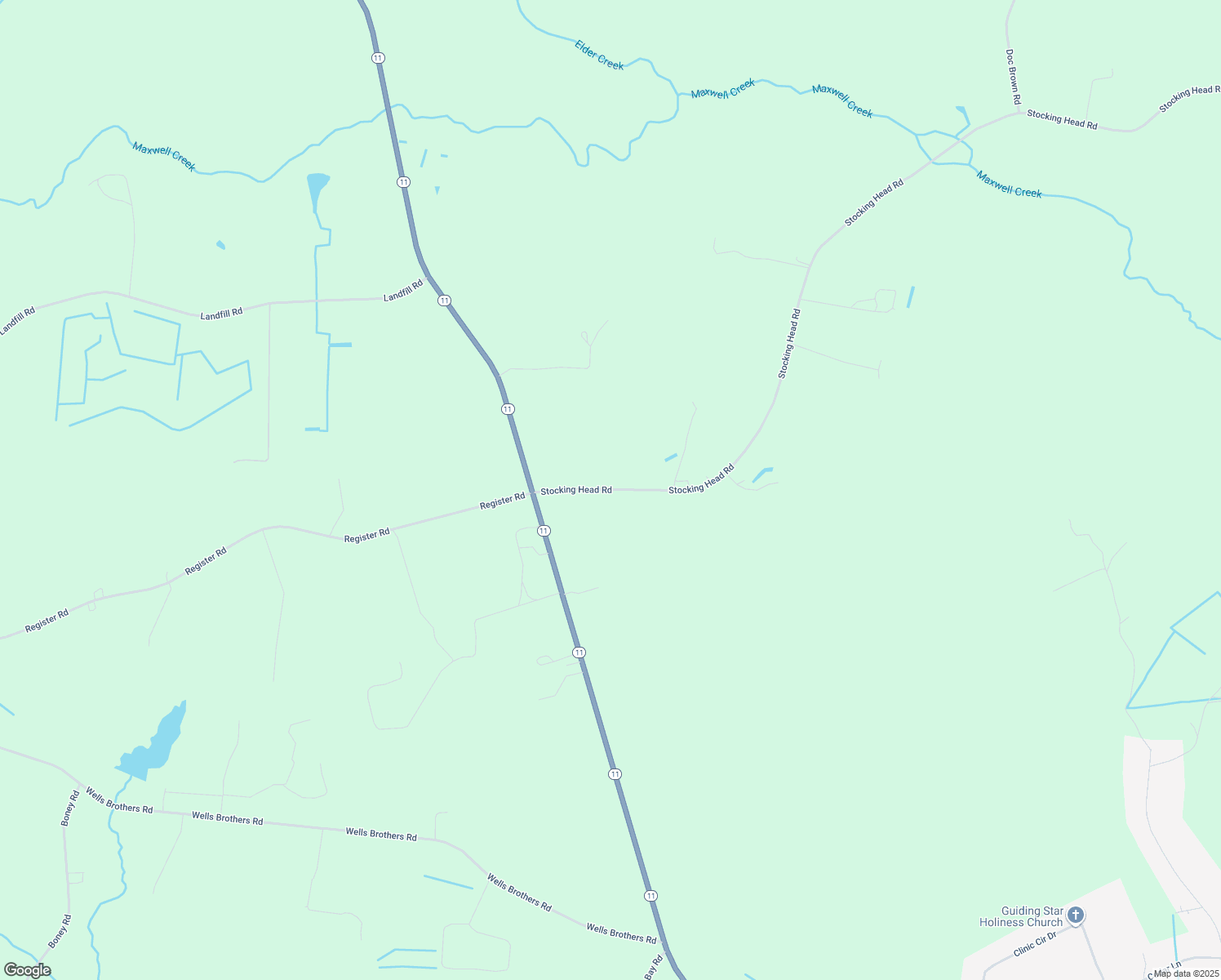 map of restaurants, bars, coffee shops, grocery stores, and more near 146 Stocking Head Road in Rose Hill