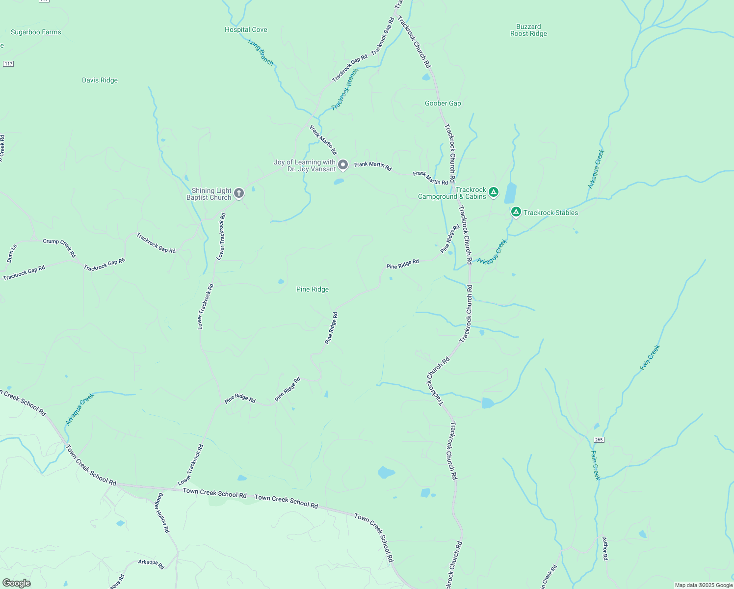 map of restaurants, bars, coffee shops, grocery stores, and more near 1178 Pine Ridge Road in Blairsville