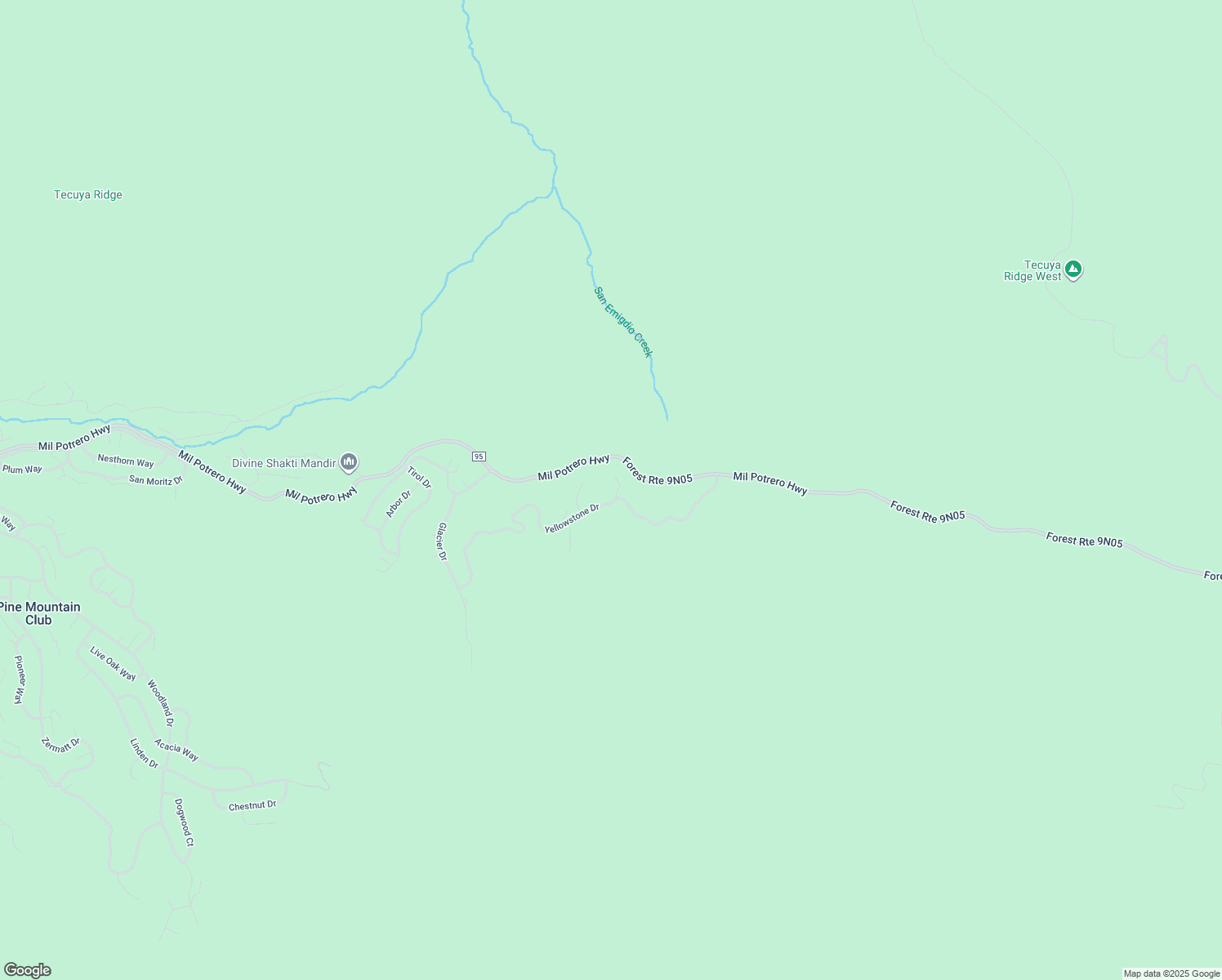 map of restaurants, bars, coffee shops, grocery stores, and more near 2701 Hillcrest Court in Frazier Park