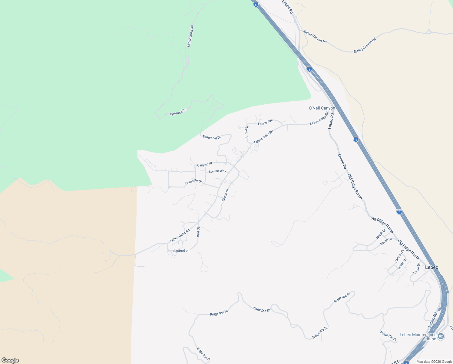 map of restaurants, bars, coffee shops, grocery stores, and more near 2717 Gibson Street in Lebec