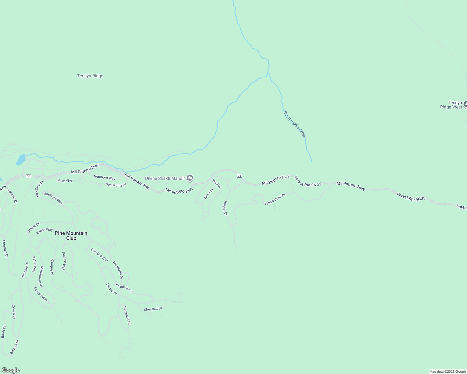 map of restaurants, bars, coffee shops, grocery stores, and more near 14329 Voltaire Drive in Frazier Park