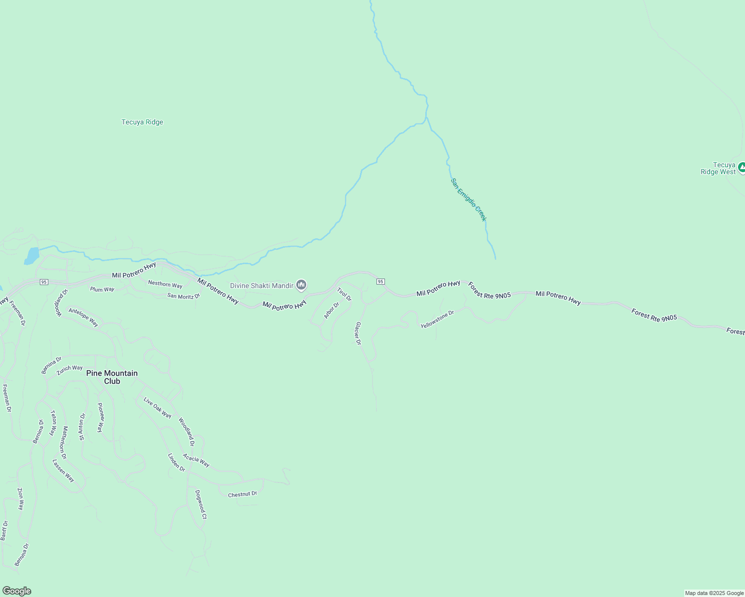 map of restaurants, bars, coffee shops, grocery stores, and more near 14329 Voltaire Drive in Frazier Park