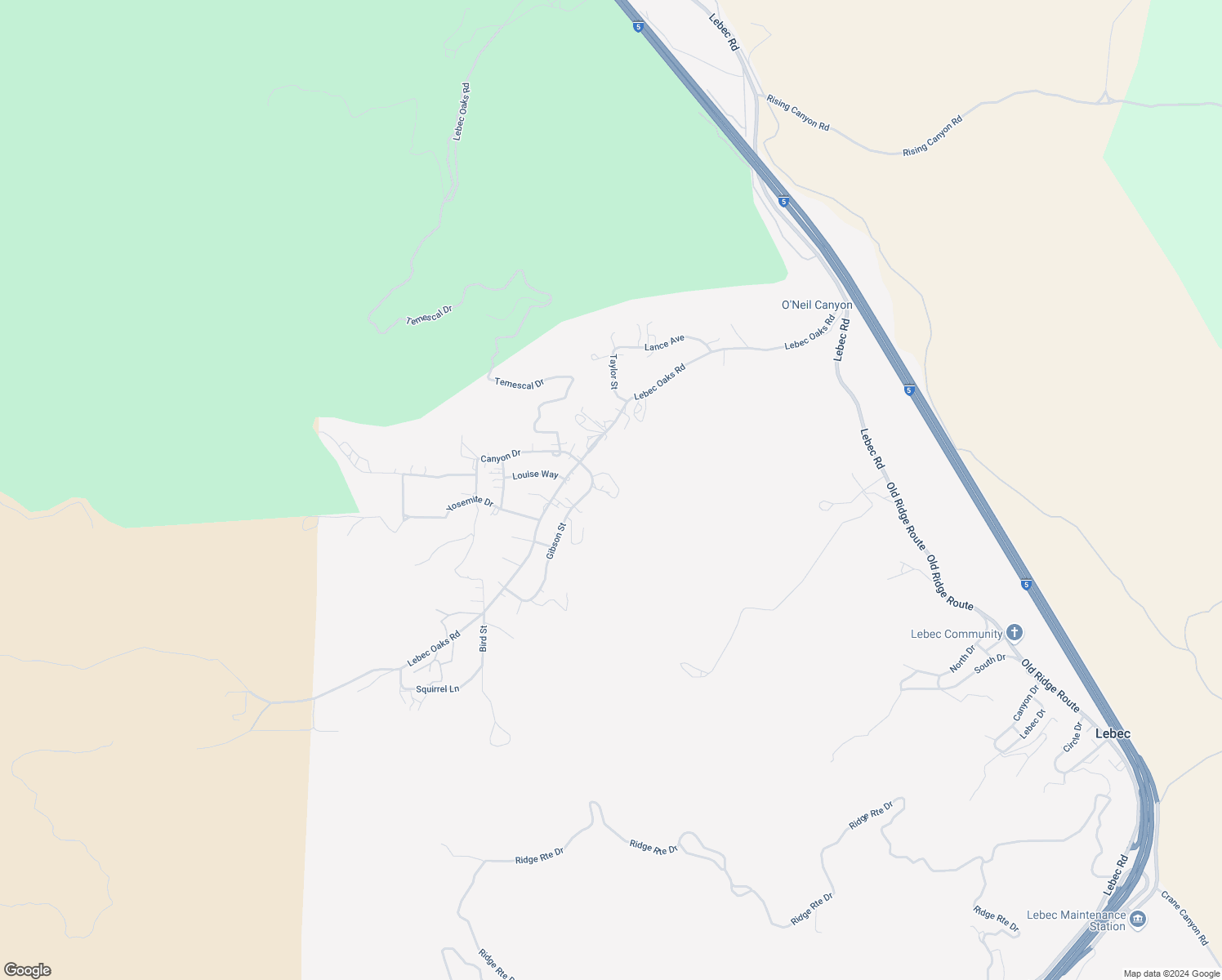 map of restaurants, bars, coffee shops, grocery stores, and more near 2854 Gibson Street in Lebec