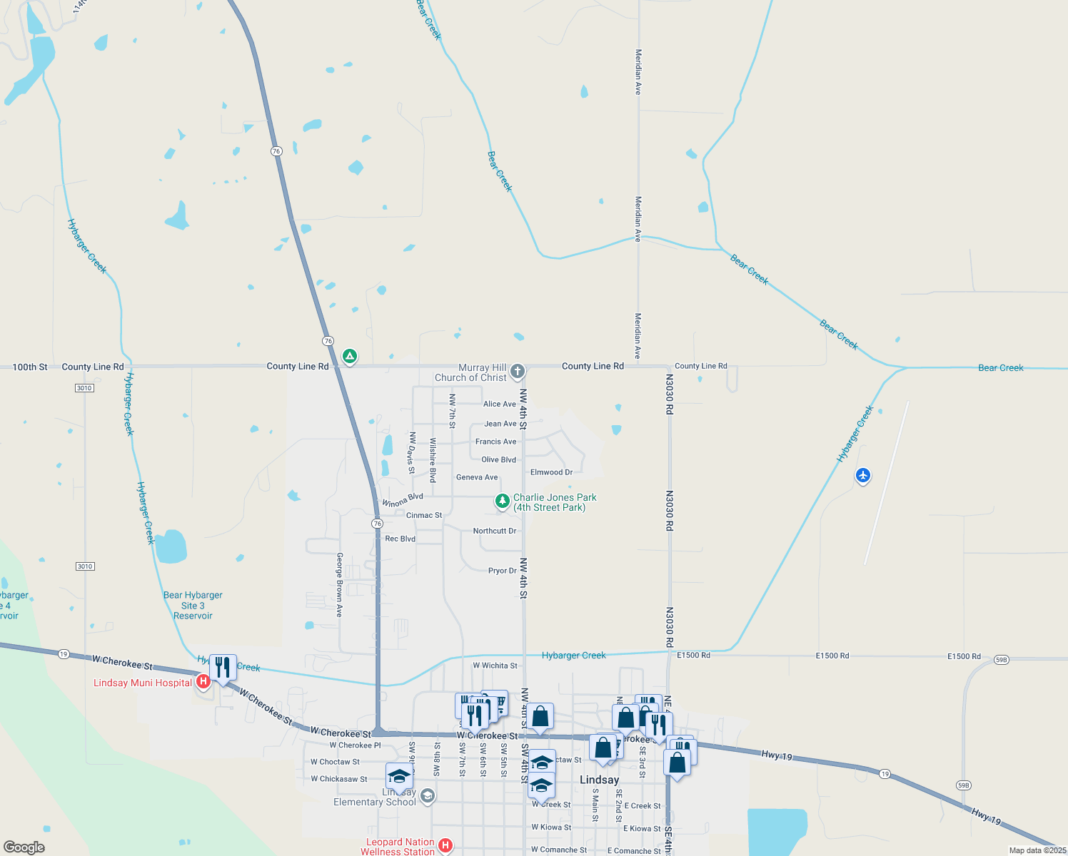 325 Crestwood Terrace, Lindsay OK Walk Score