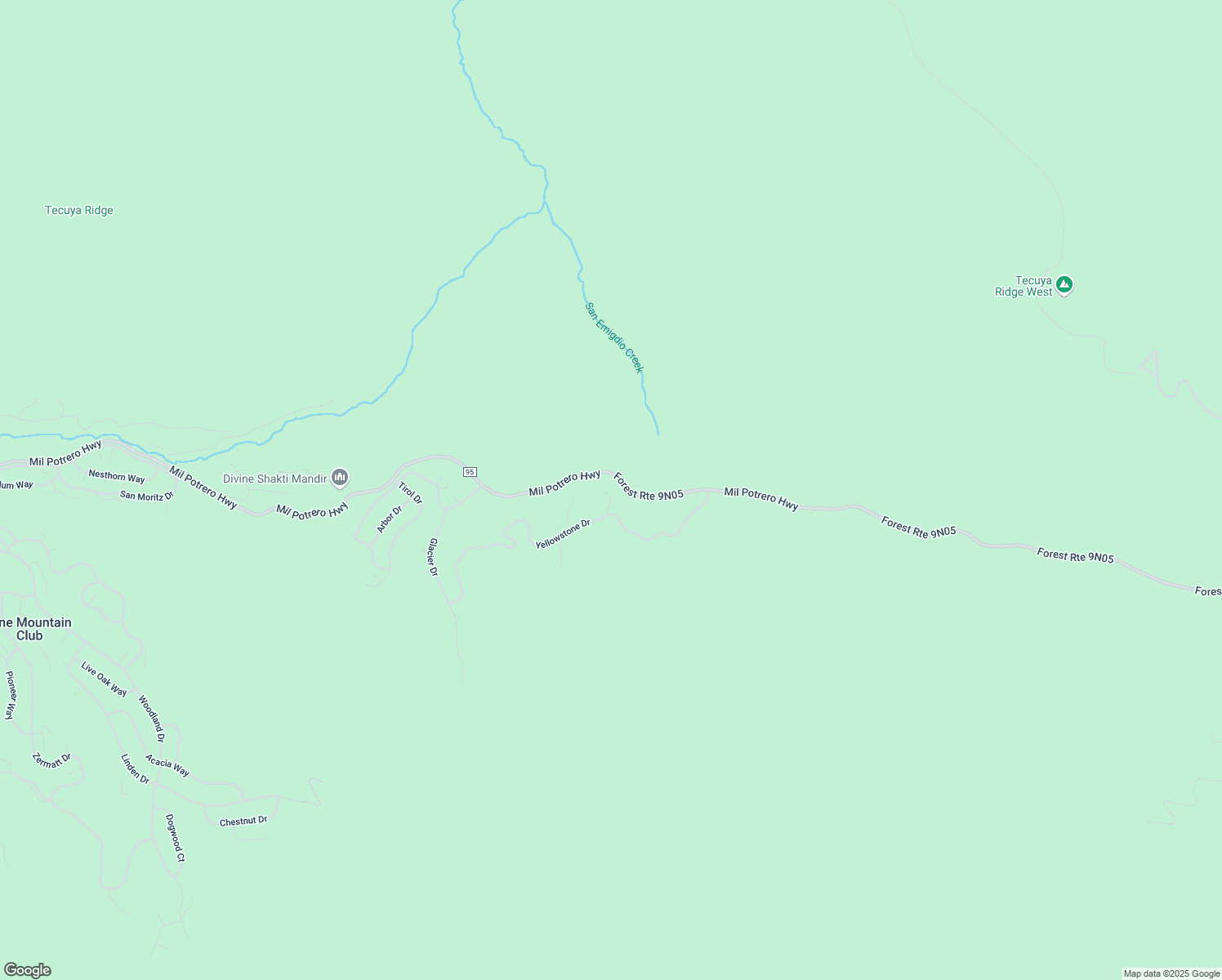 map of restaurants, bars, coffee shops, grocery stores, and more near 2716 Hillcrest Court in Frazier Park