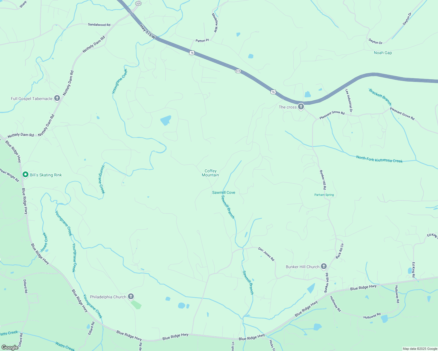 map of restaurants, bars, coffee shops, grocery stores, and more near The Hills Lane in Union County