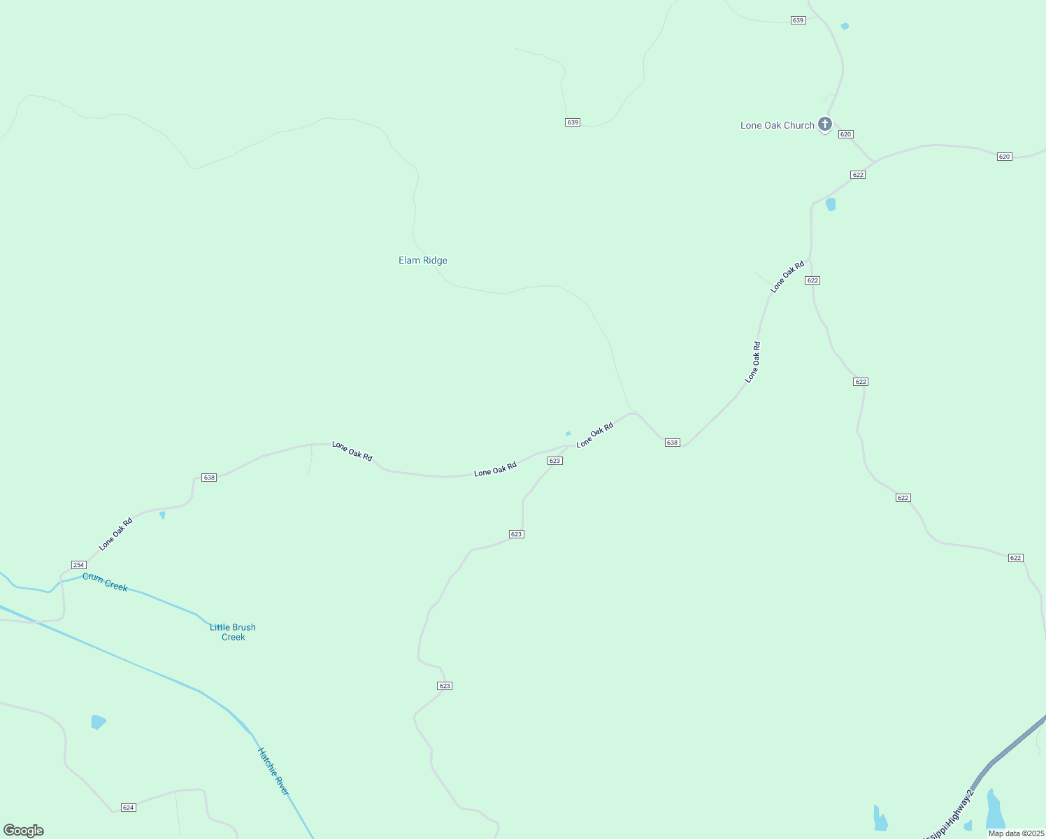 map of restaurants, bars, coffee shops, grocery stores, and more near 167 County Road 638 in Corinth