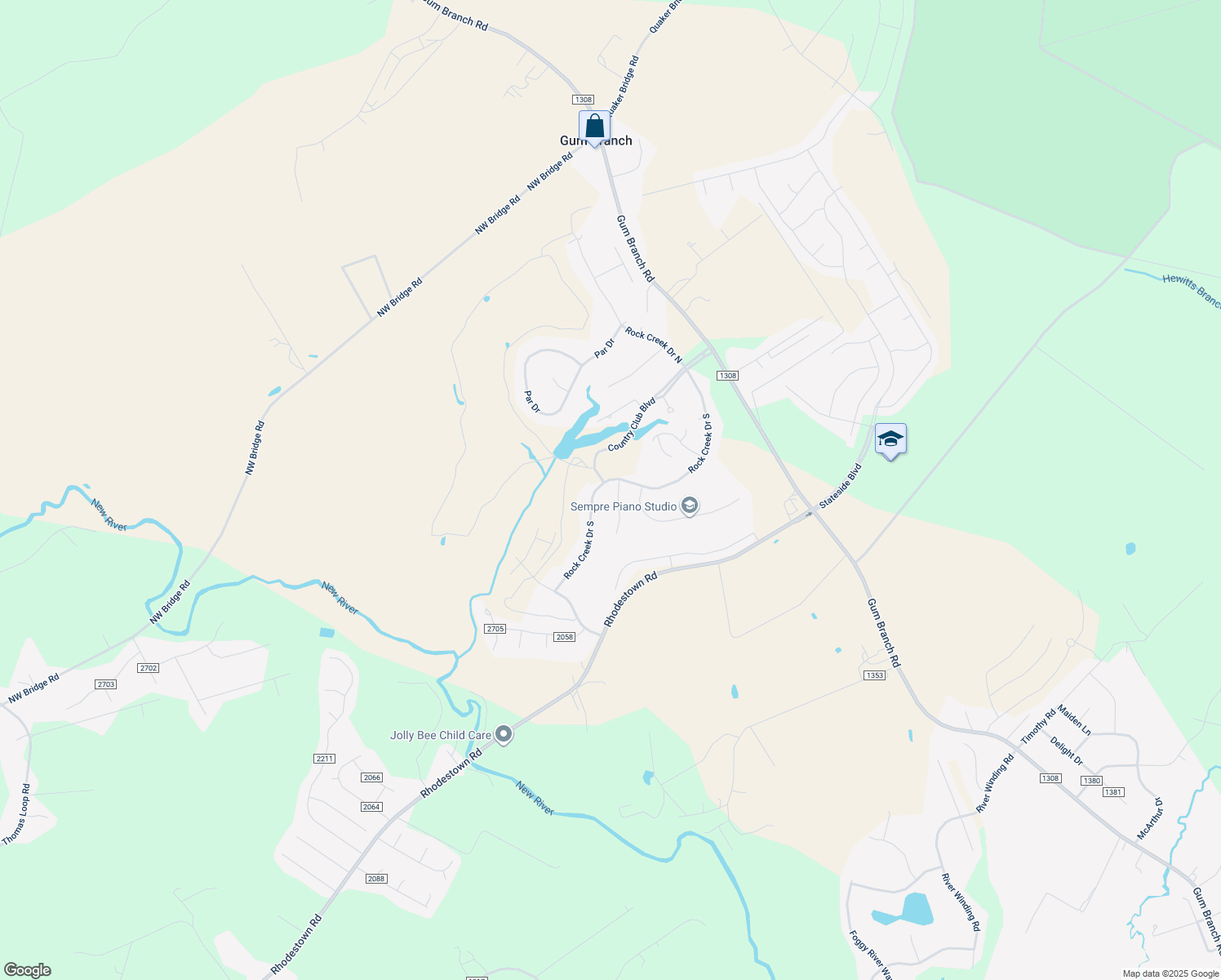 map of restaurants, bars, coffee shops, grocery stores, and more near 102 Birdie Court in Jacksonville